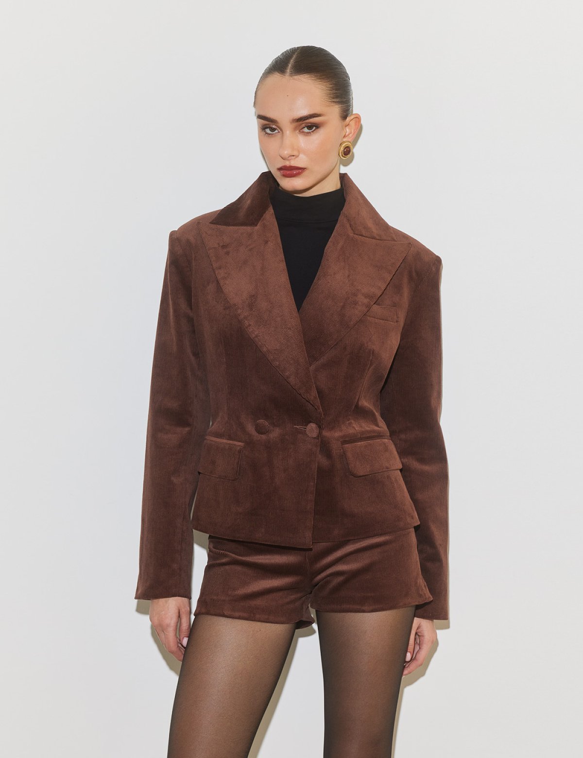 Κοτλέ σταυρωτό μπλέιζερ-27