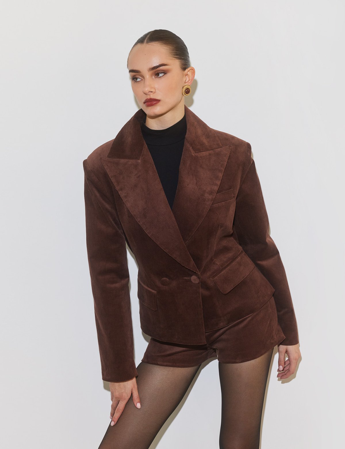 Κοτλέ σταυρωτό μπλέιζερ-28