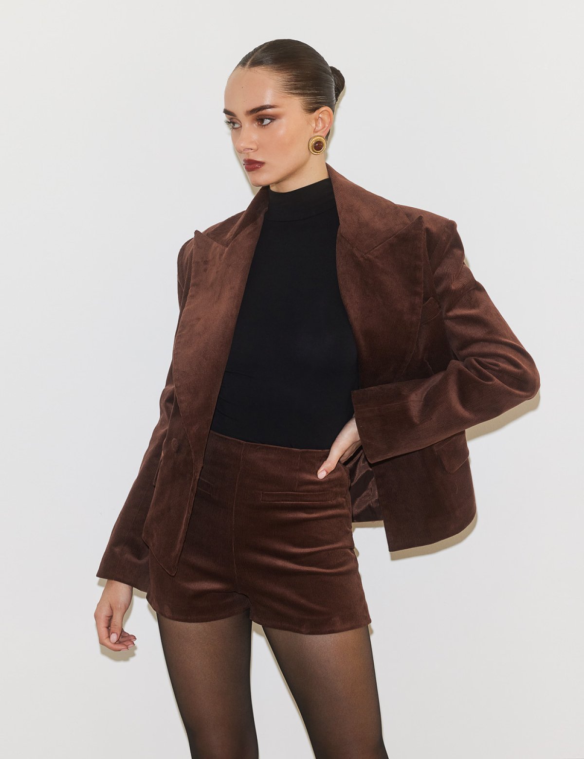 Κοτλέ σταυρωτό μπλέιζερ-29