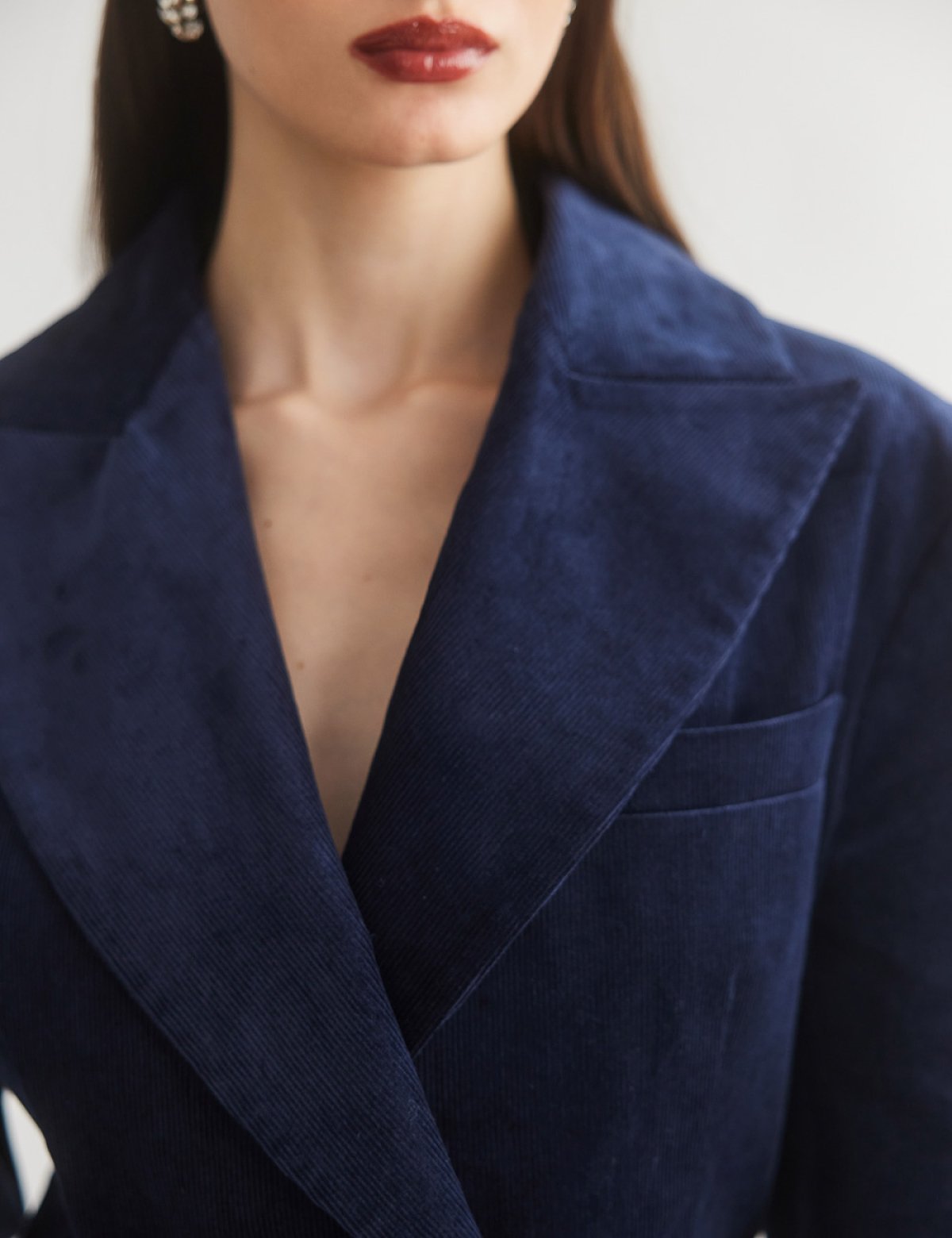 Κοτλέ σταυρωτό μπλέιζερ-13