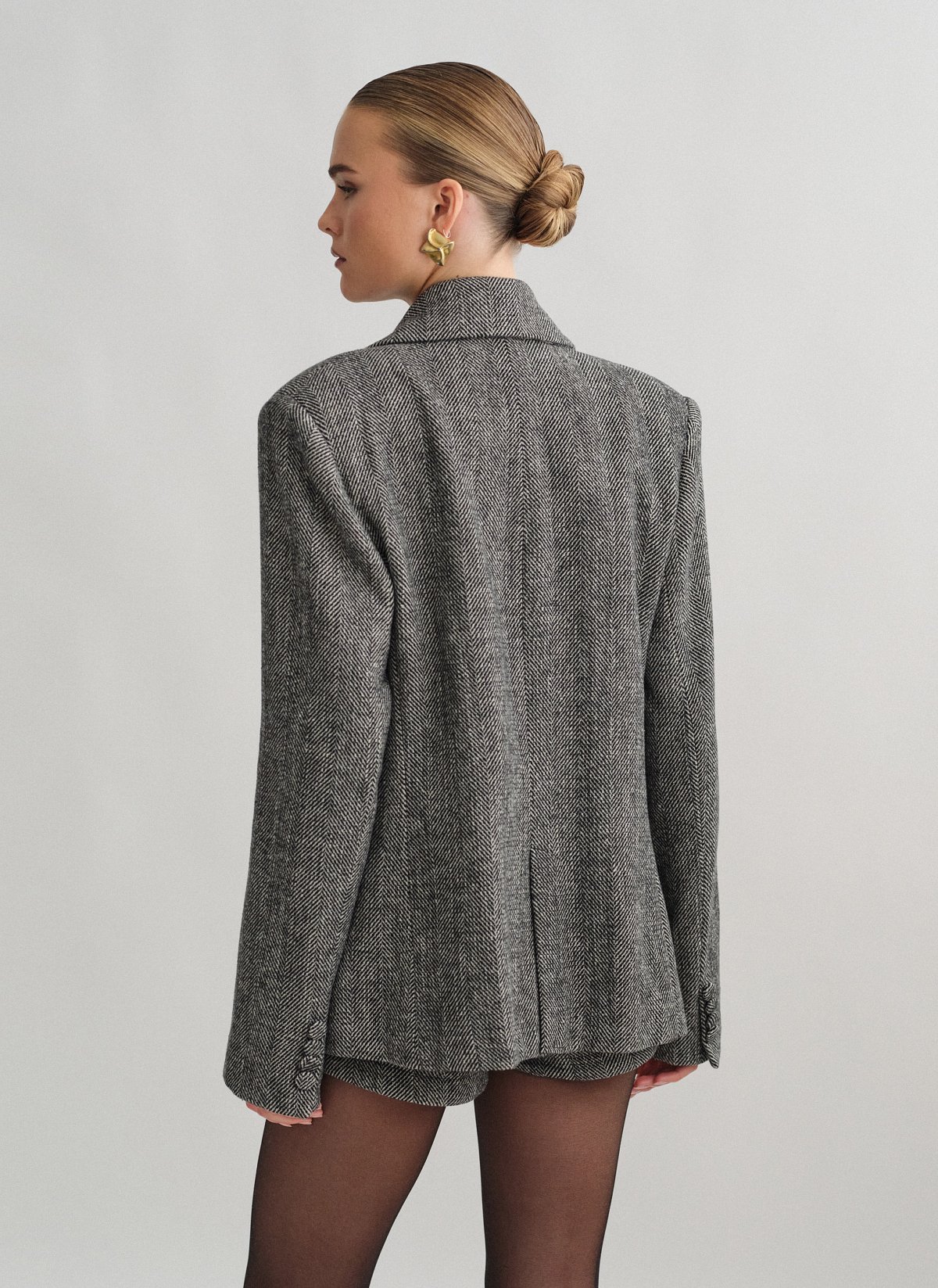 Μάλλινο σταυρωτό μπλέιζερ-3