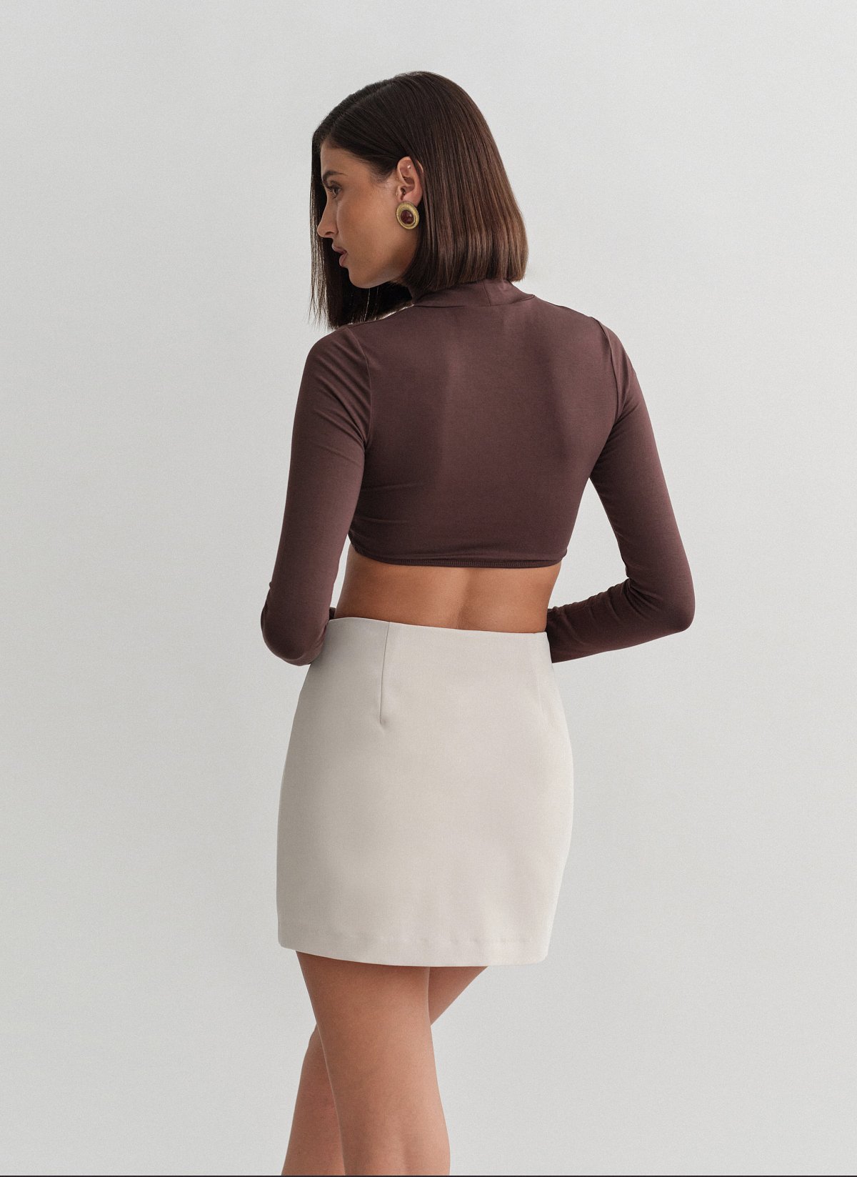 Textured skort with topstitching-12