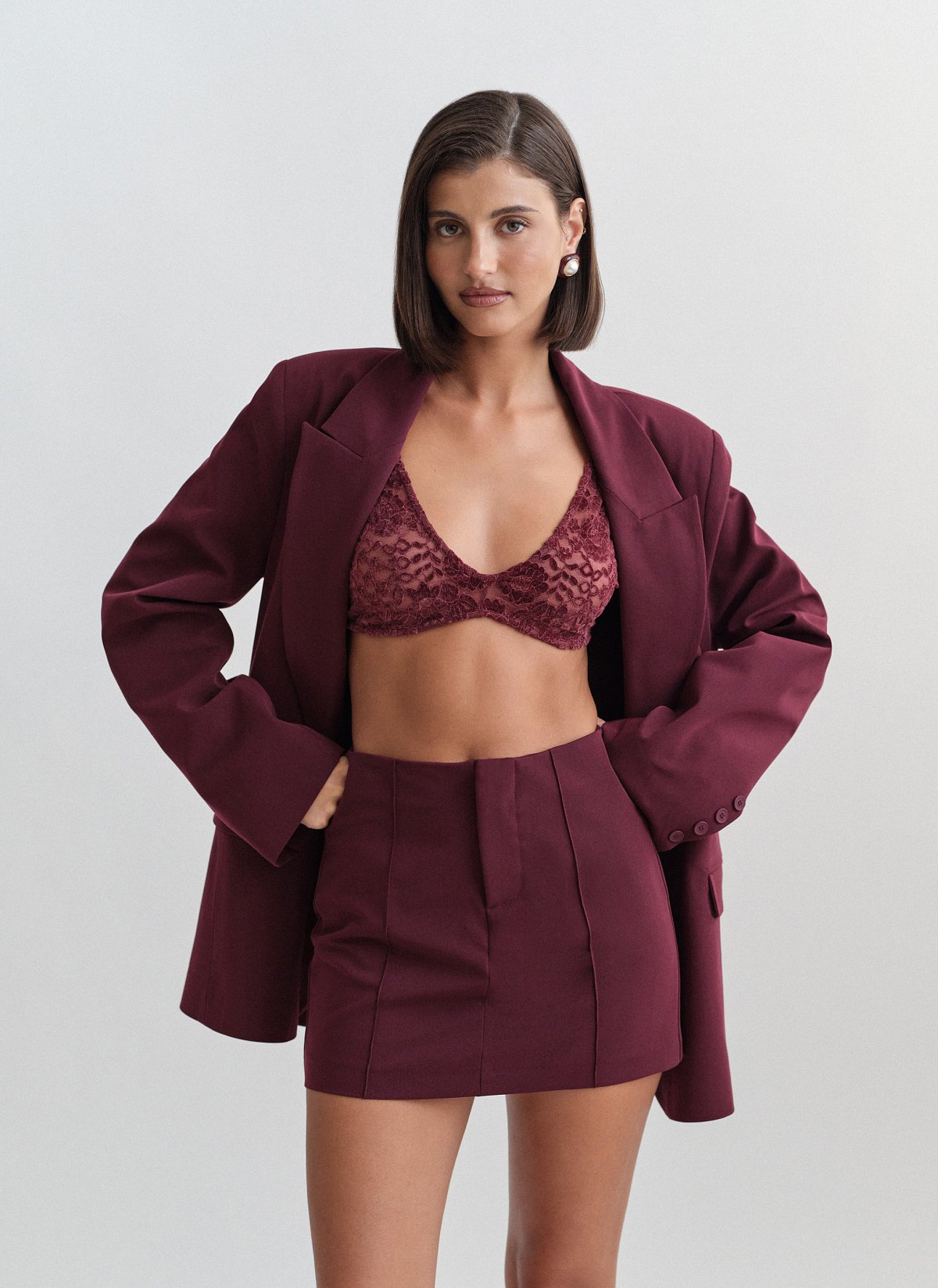 Textured skort with topstitching-22