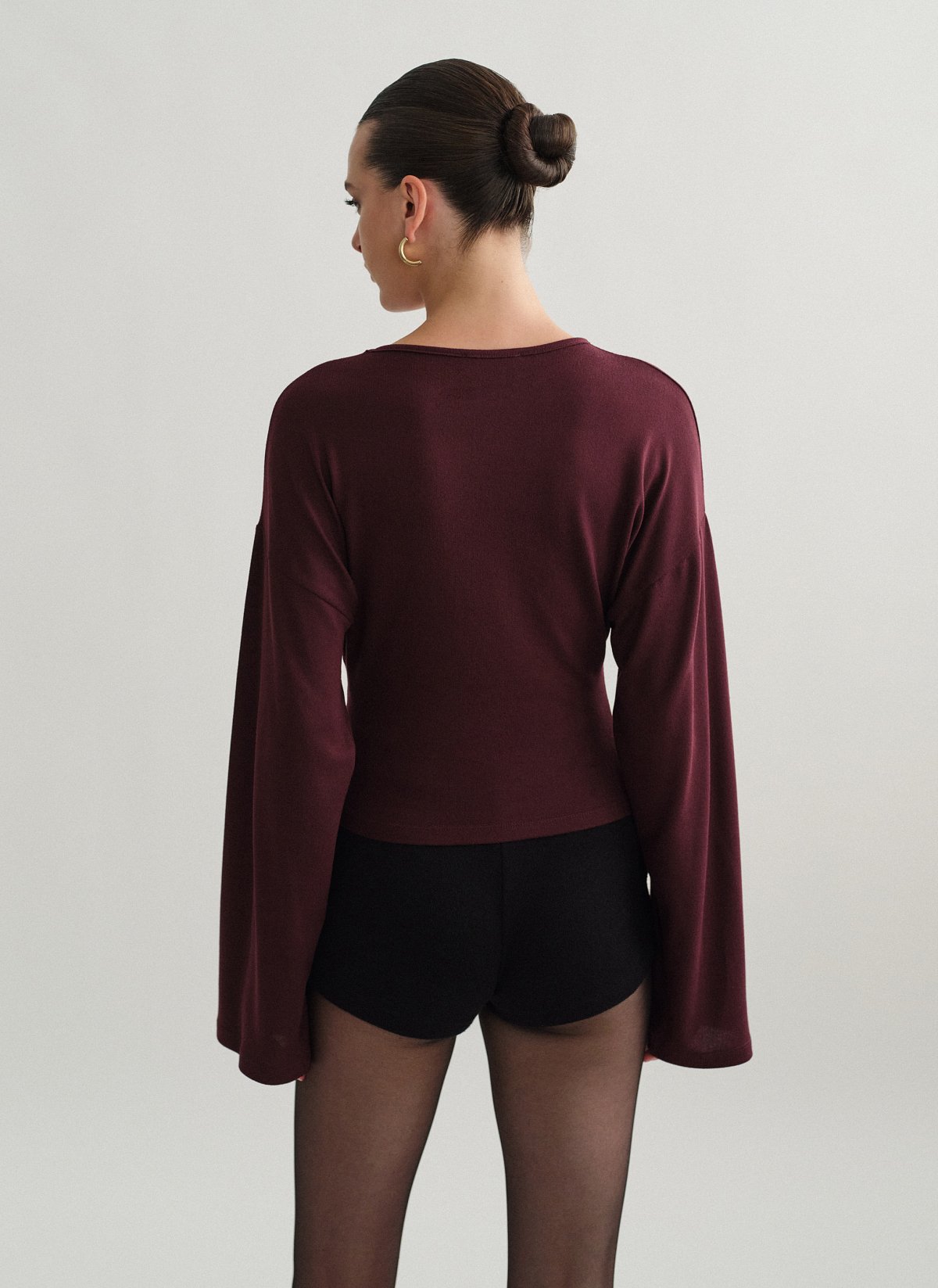 Μεσάτη μακρυμάνικη μπλούζα-3