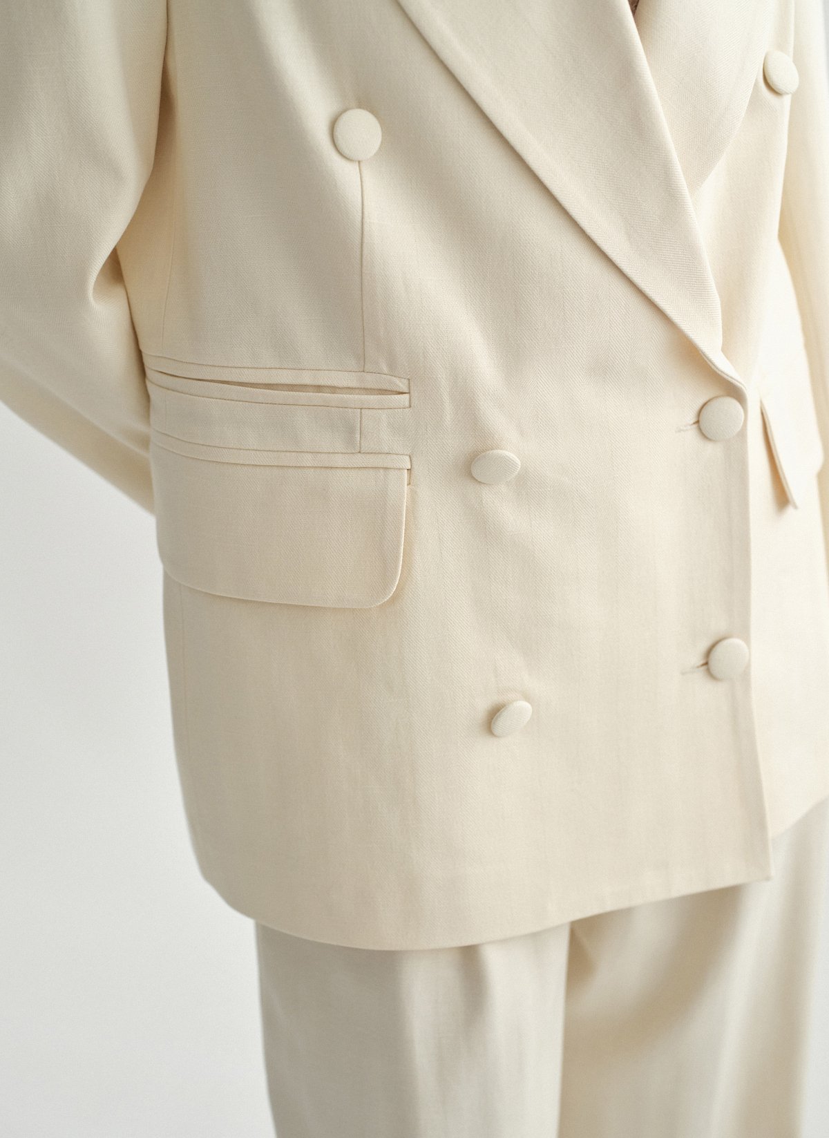 Oversized double-breasted blazer with stripes-13