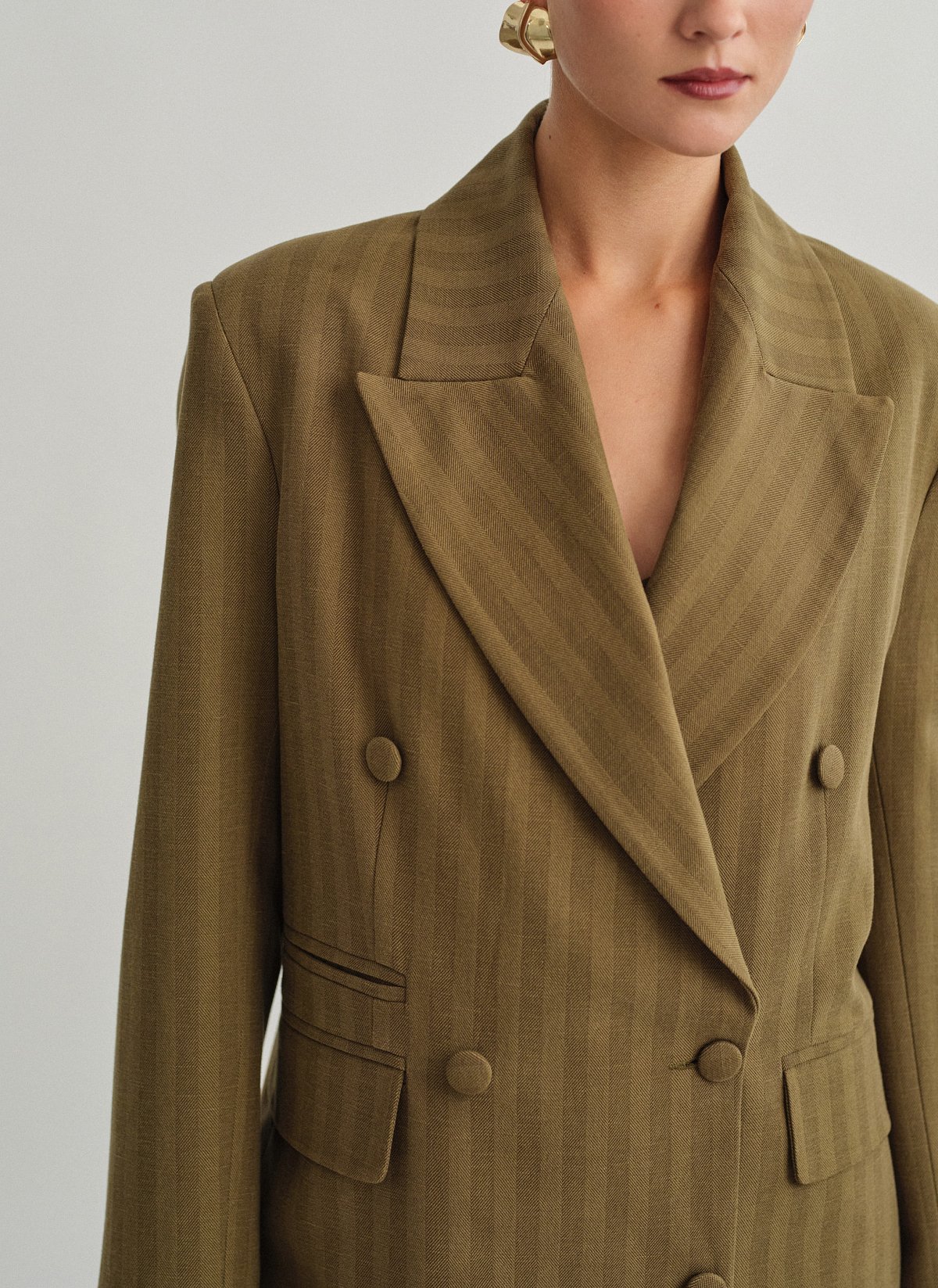 Oversized double-breasted blazer with stripes-30