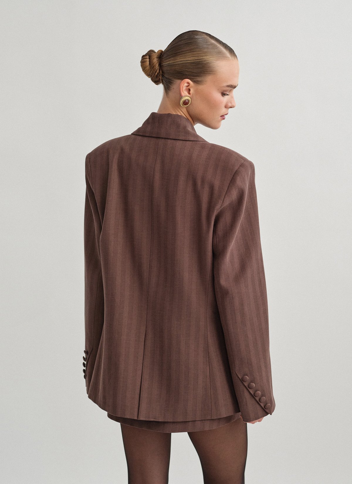 Oversized double-breasted blazer with stripes-5