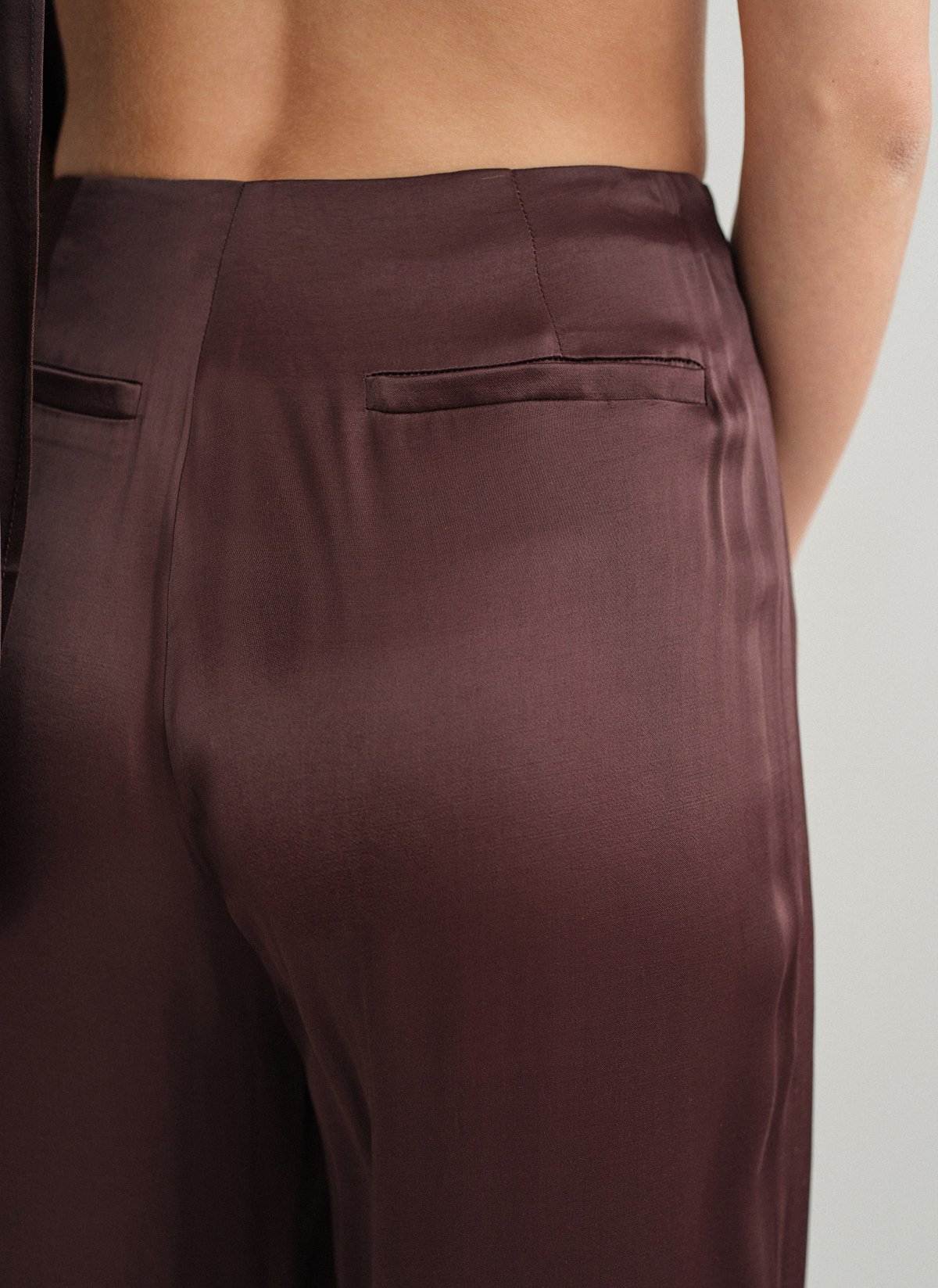 Satin high-waist trousers-8