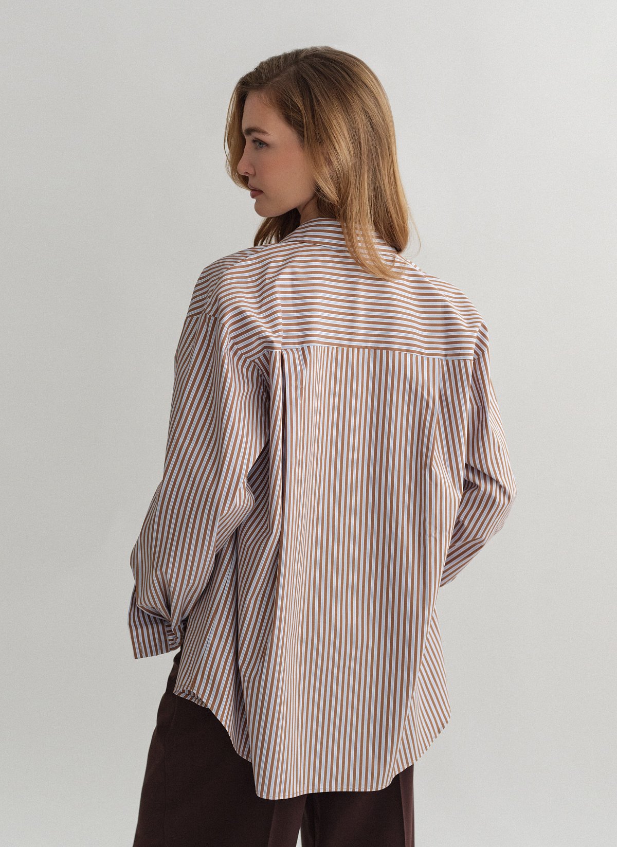 Γυναικείο oversized ριγέ πουκάμισο