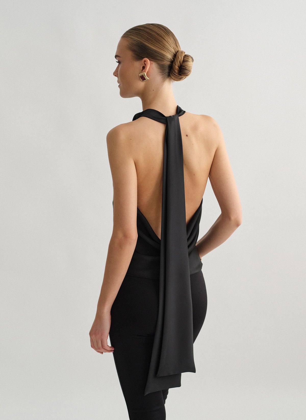 Σατέν halter τοπ-8