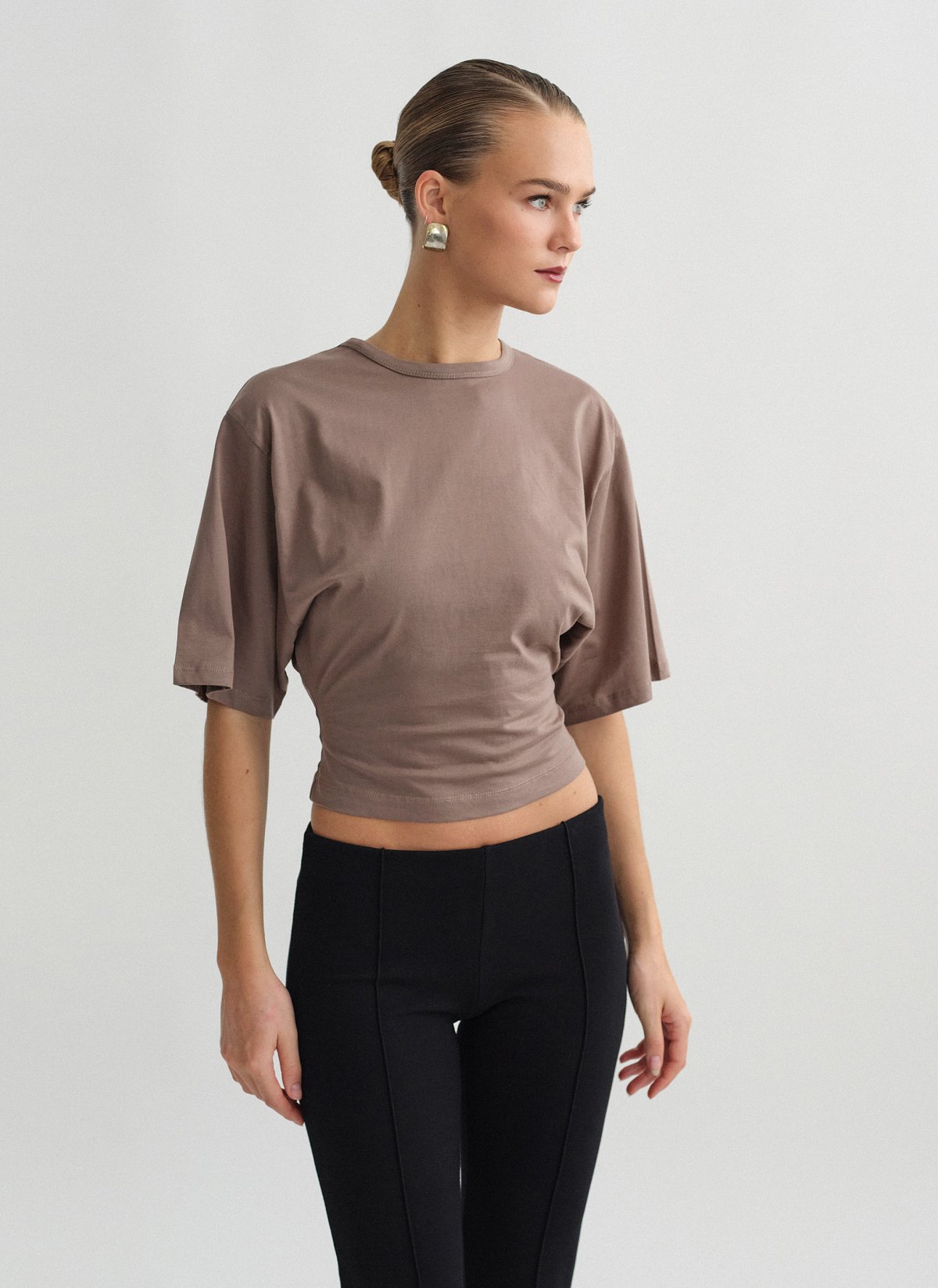 Fitted shortsleeve blouse-13