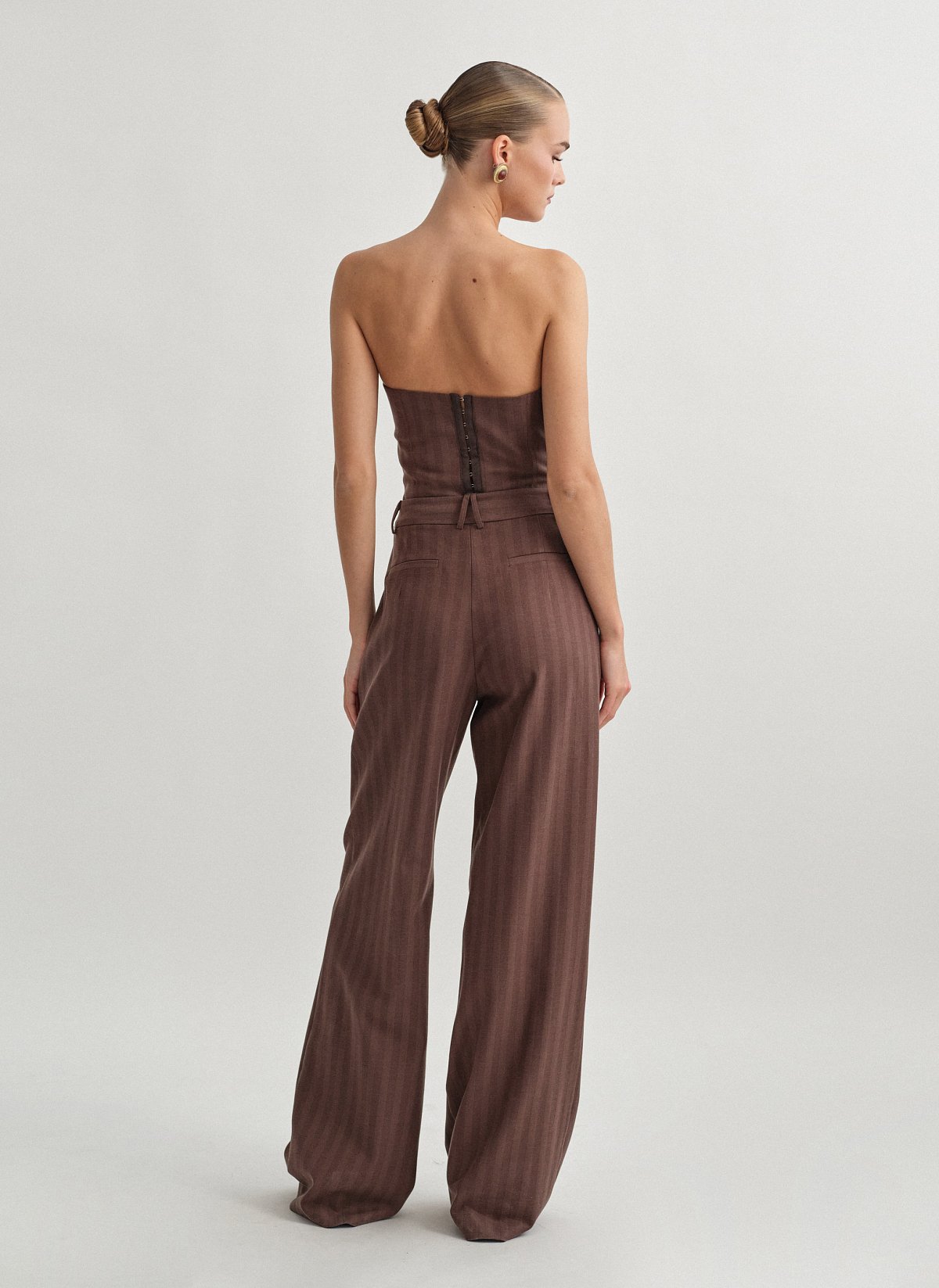 Γυναικείο υφασμάτινο παντελόνι με ρίγα