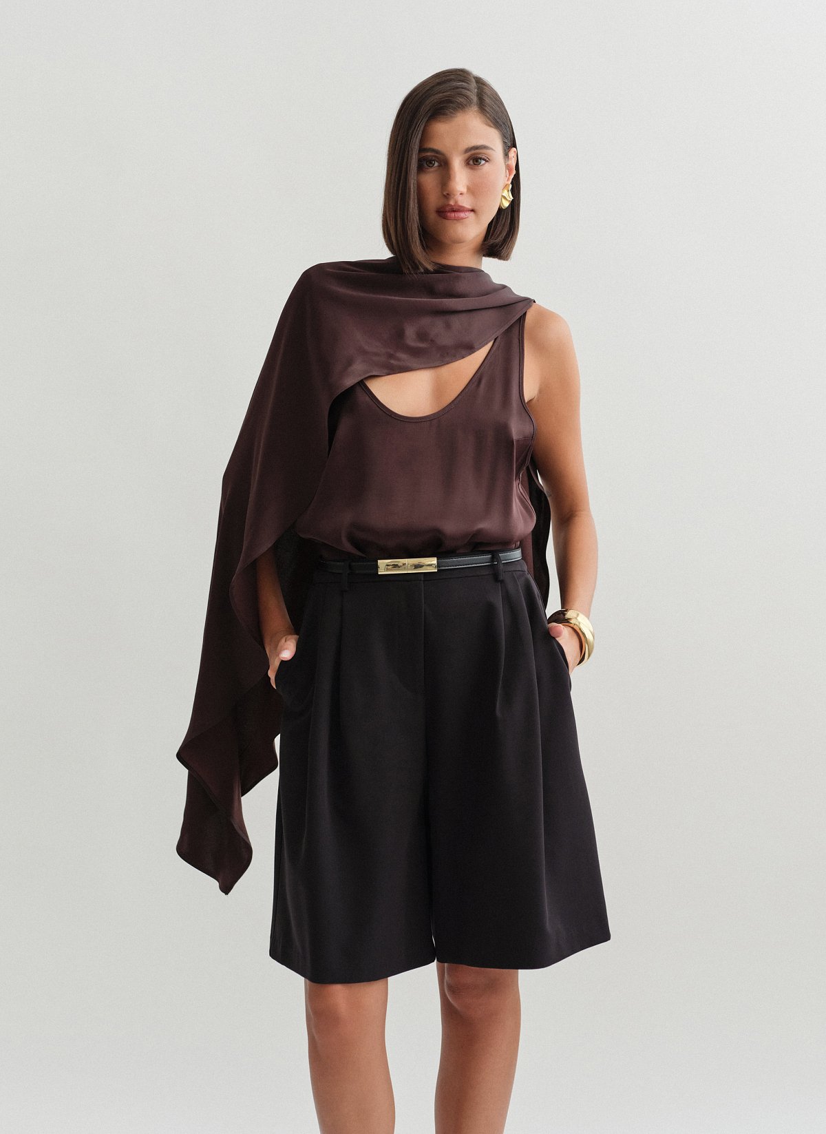 Satin sleeveless blouse-10