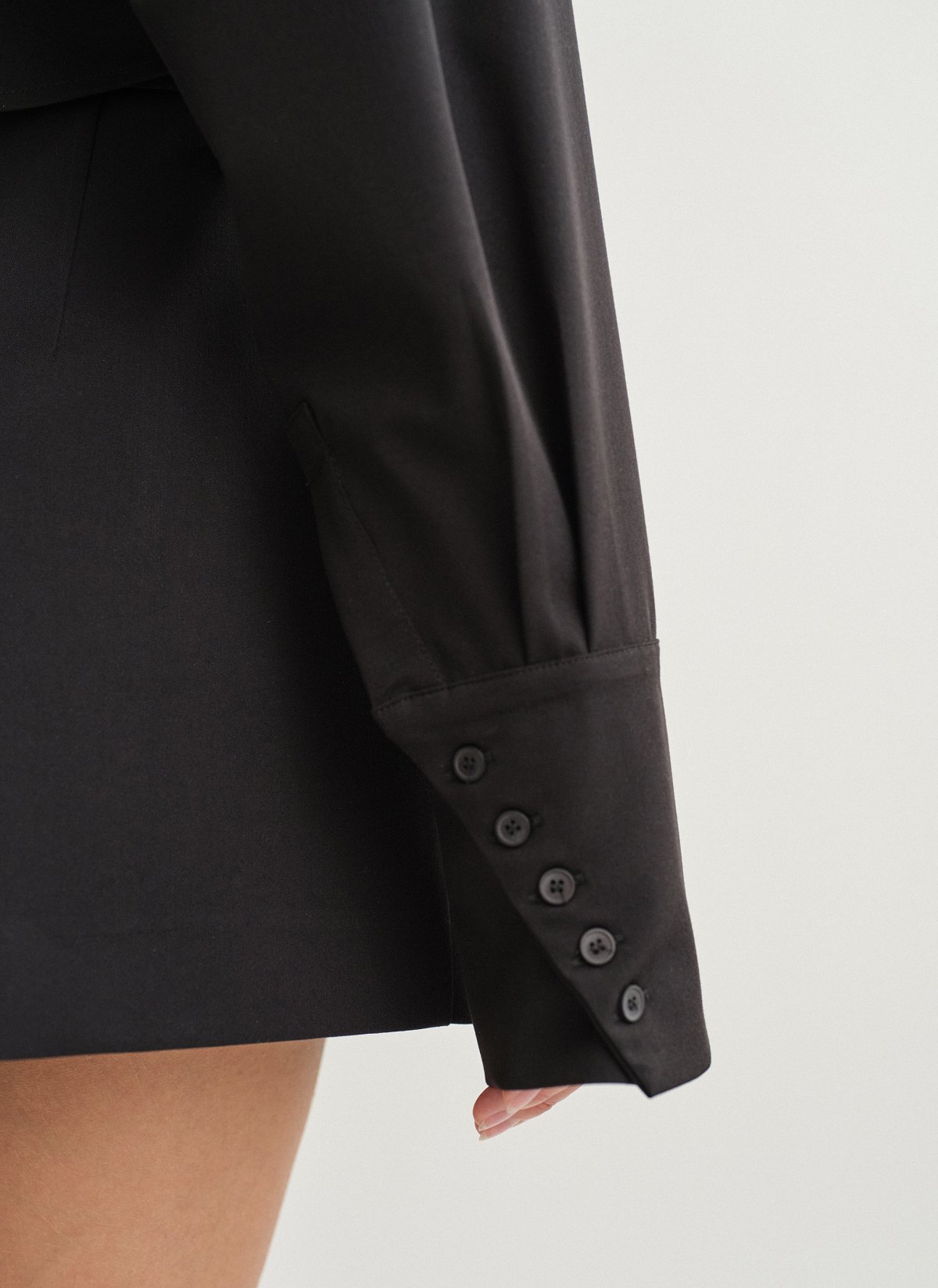 Γυναικείο υφασμάτινο cropped πουκάμισο