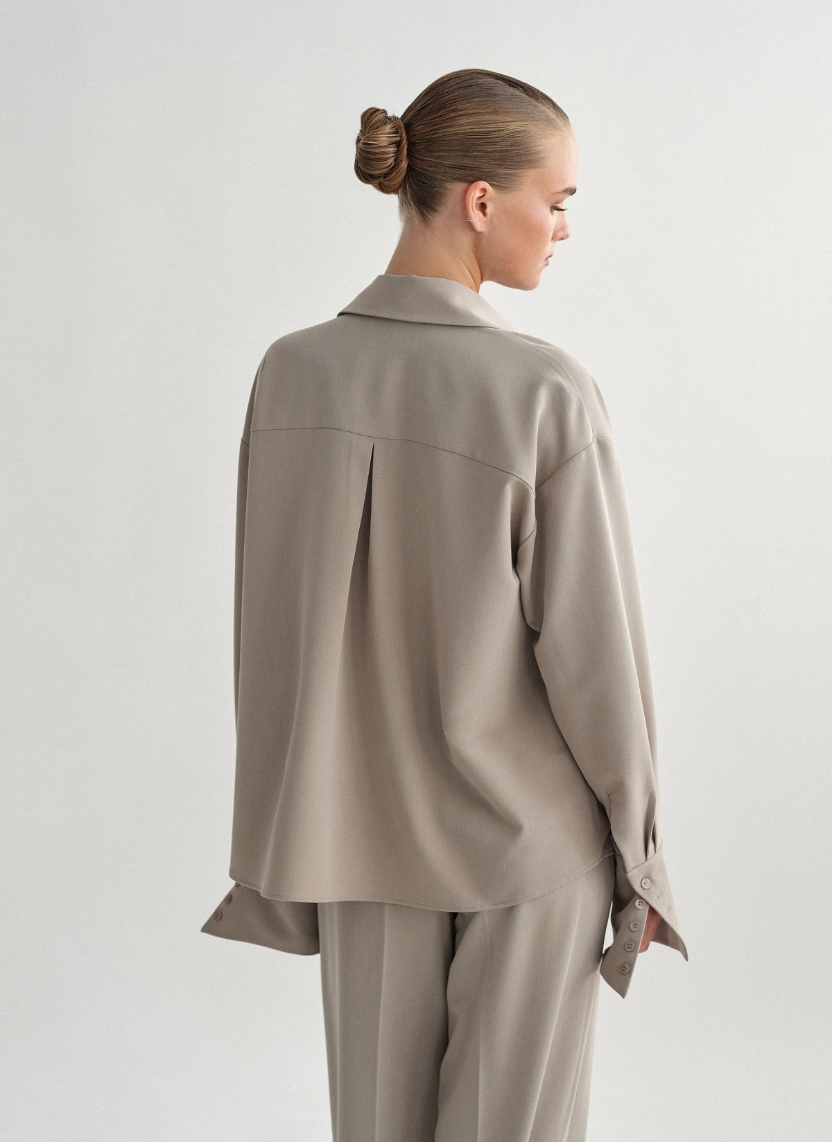 Γυναικείο υφασμάτινο oversized πουκάμισο