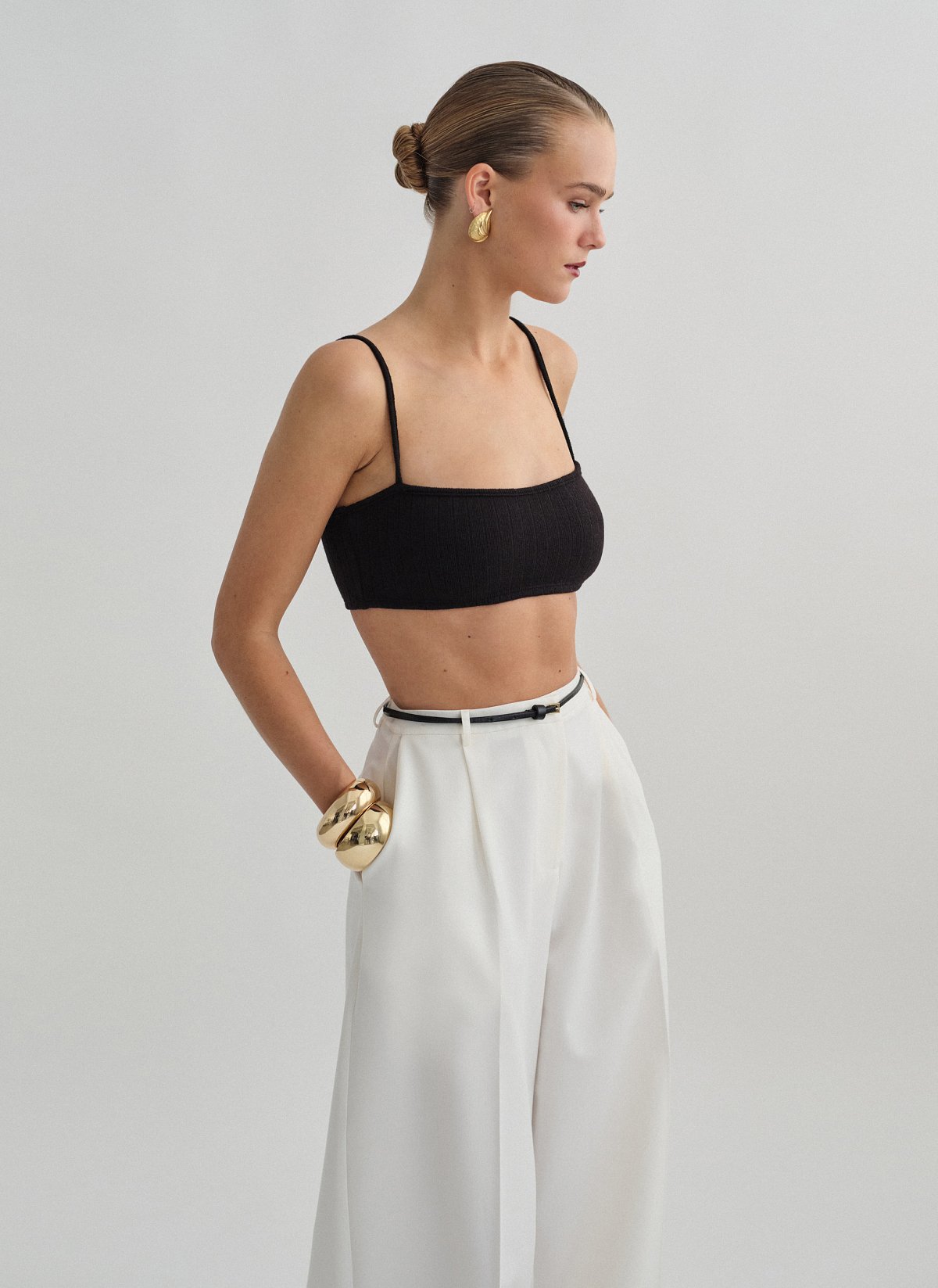 Πλεκτό ριπ crop τοπ-13