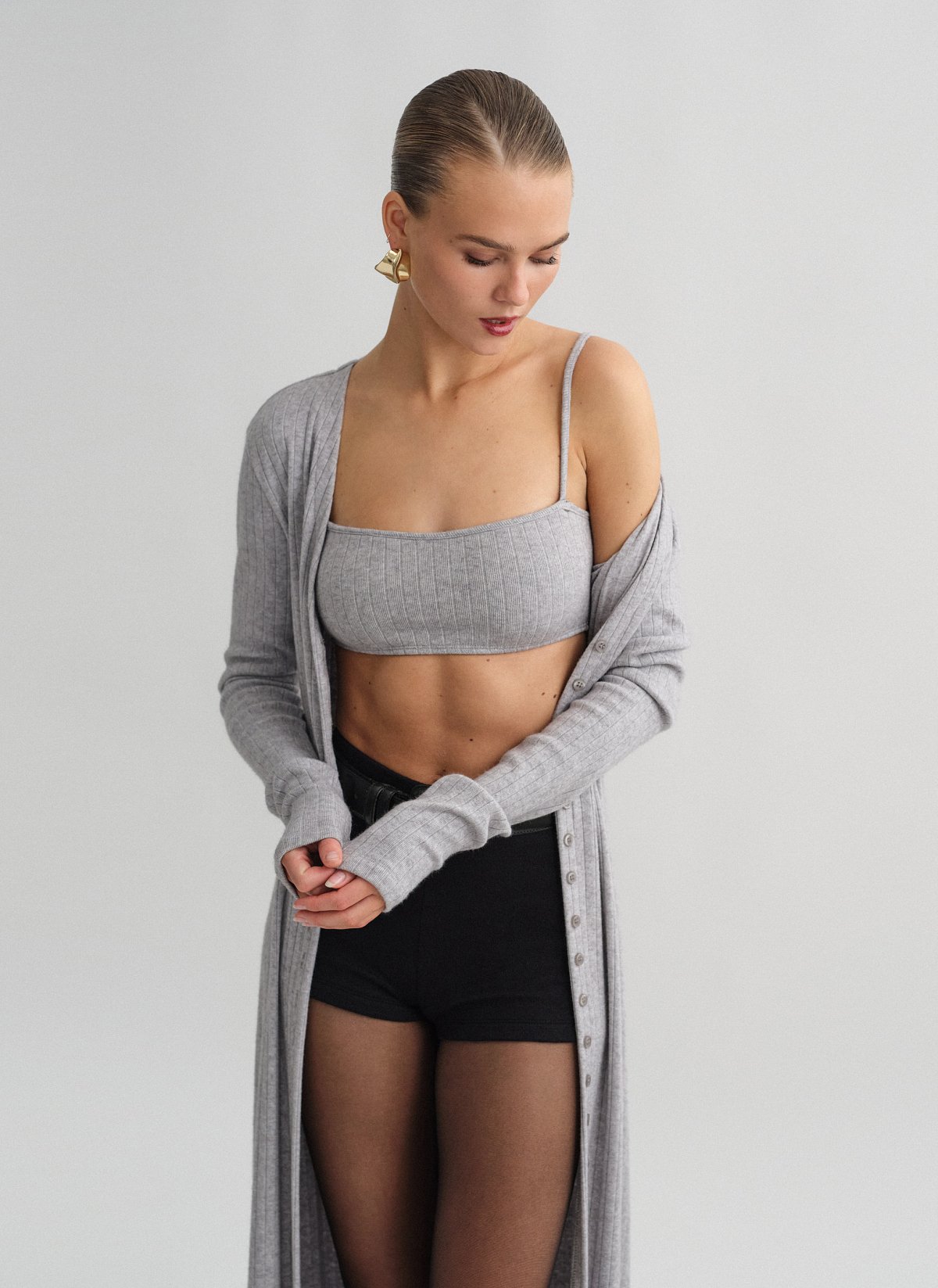 Πλεκτό ριπ crop τοπ-1