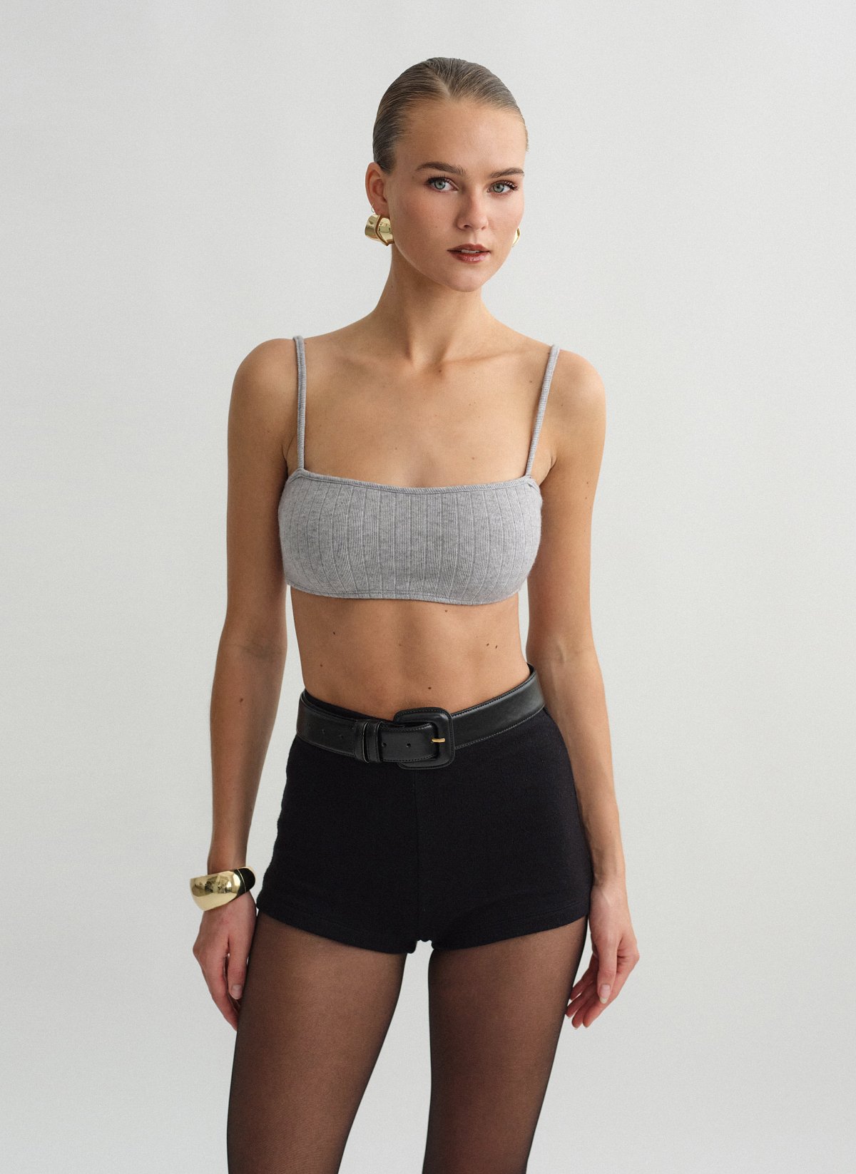 Πλεκτό ριπ crop τοπ-0