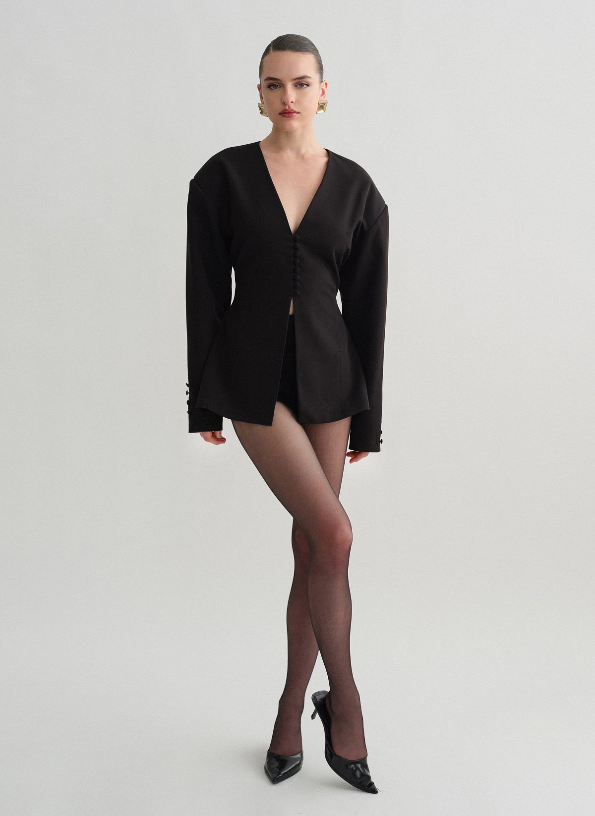 Fitted blazer with buttons-10