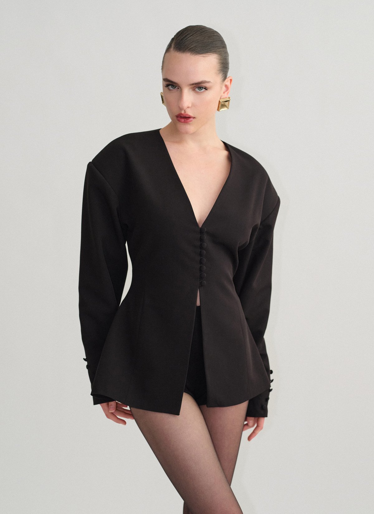 Fitted blazer with buttons-9