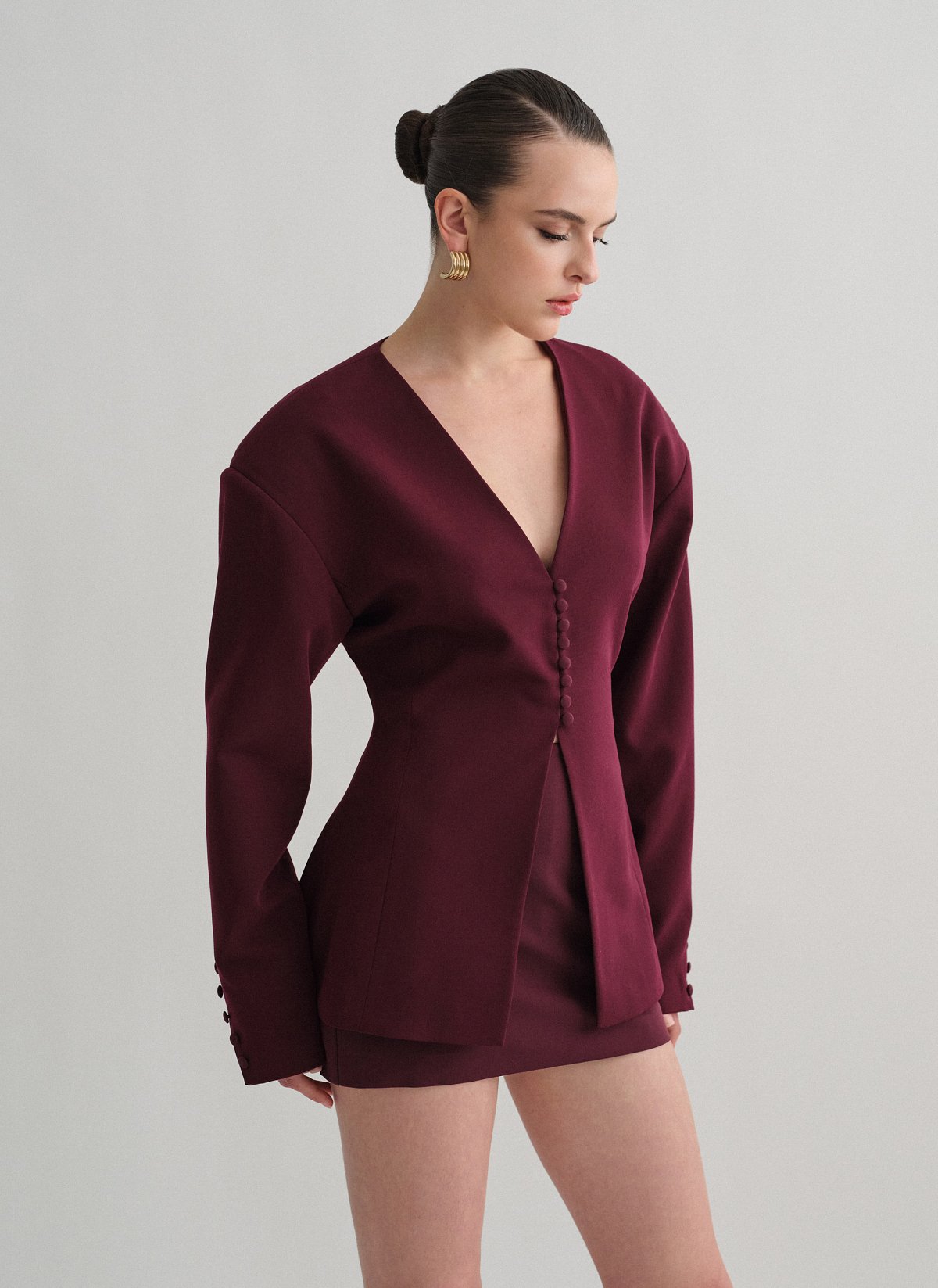 Fitted blazer with buttons-19