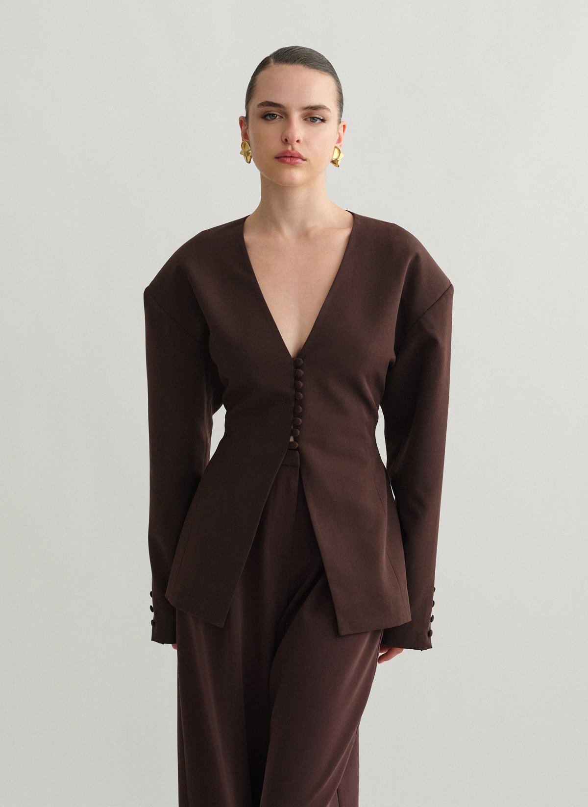 Fitted blazer with buttons-3