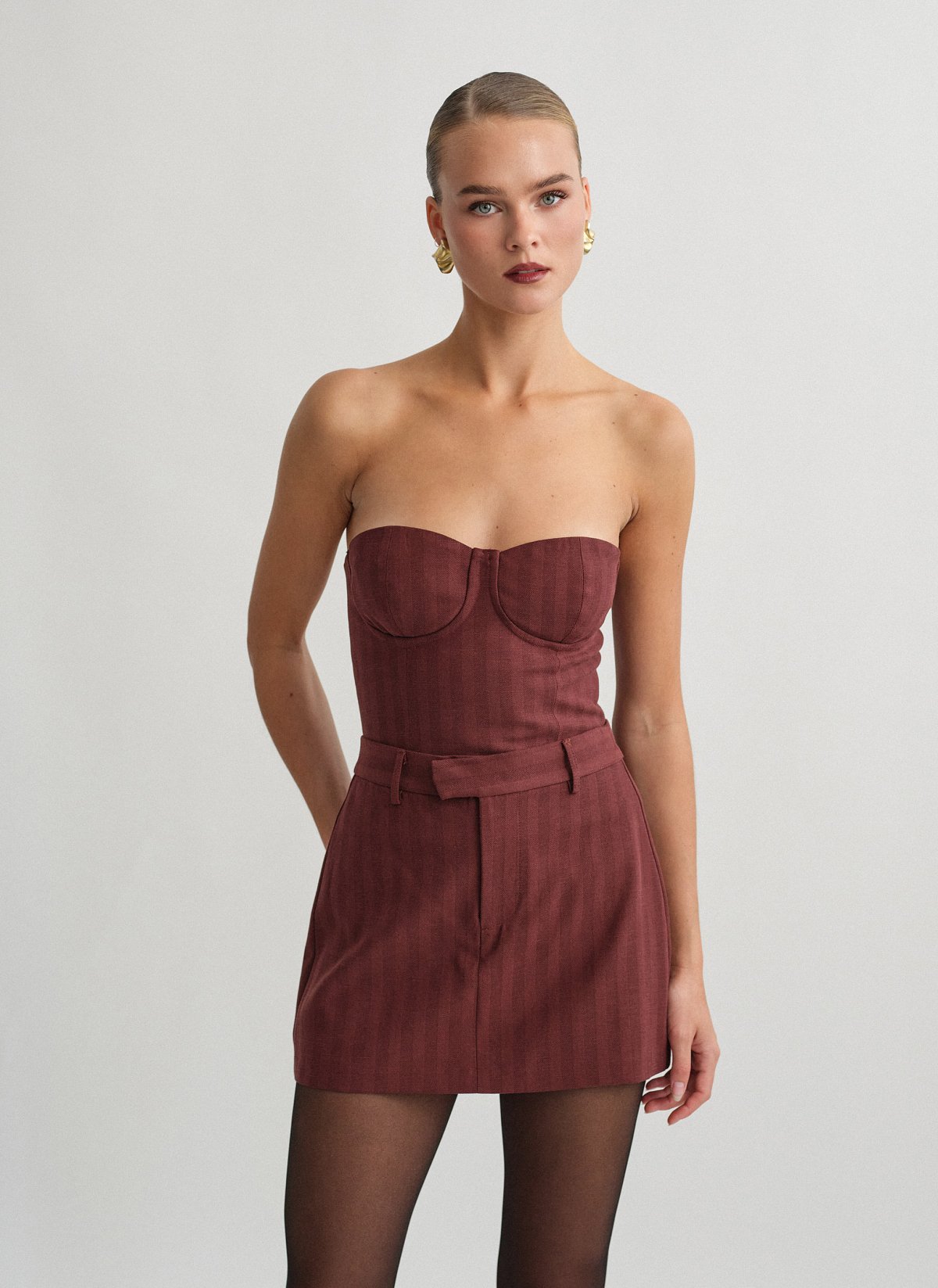 Corset top with stripes-0