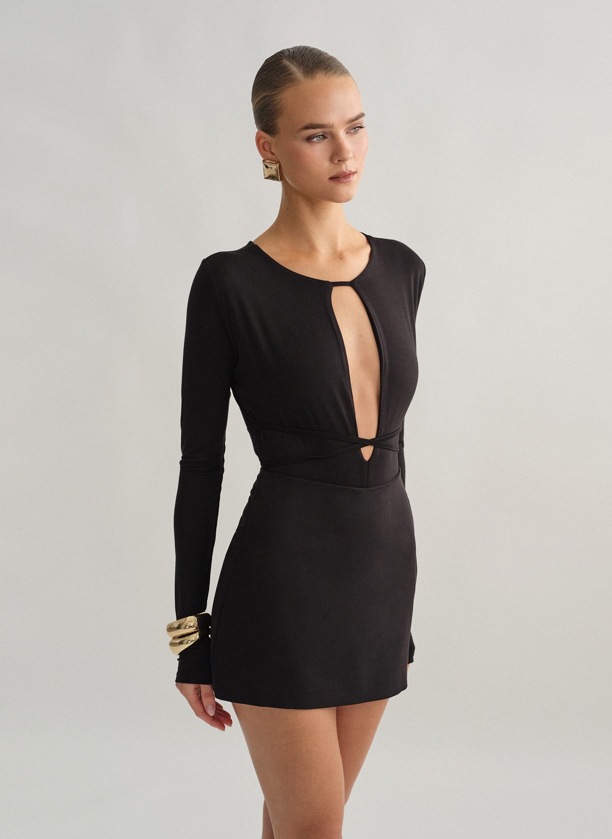 Γυναικείο cut-out κορμάκι bamboo