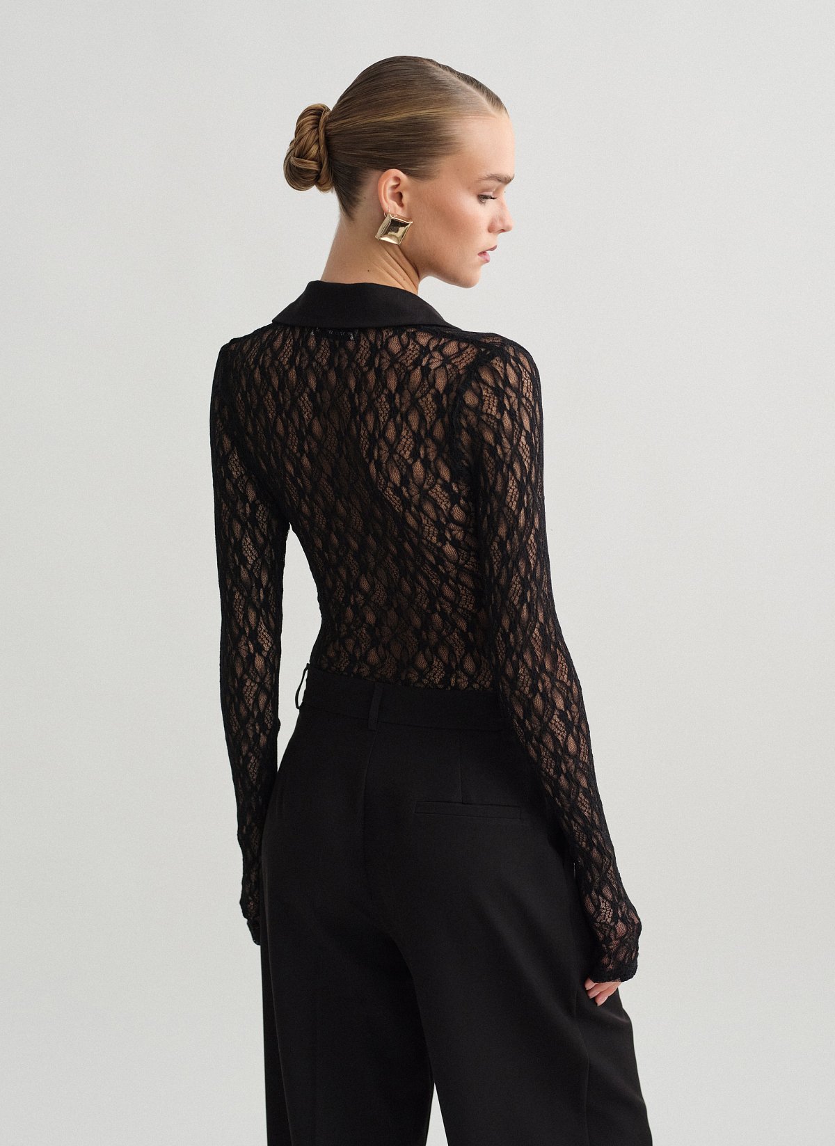 Lace longsleeve bodysuit with collar-7