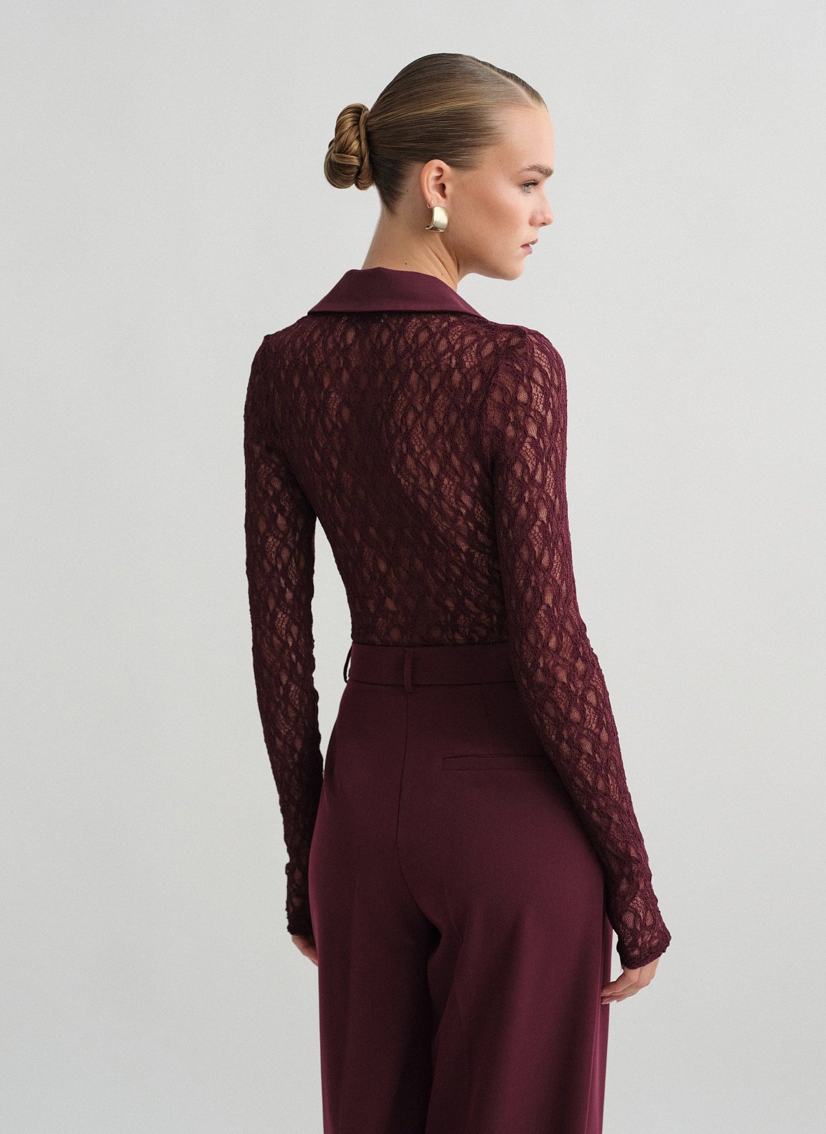 Lace longsleeve bodysuit with collar-11