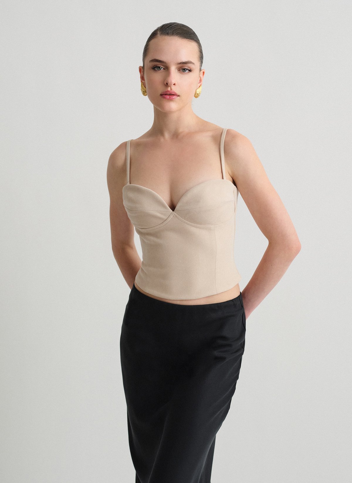 Βελούδινο κοτλέ κορσέ τοπ-6