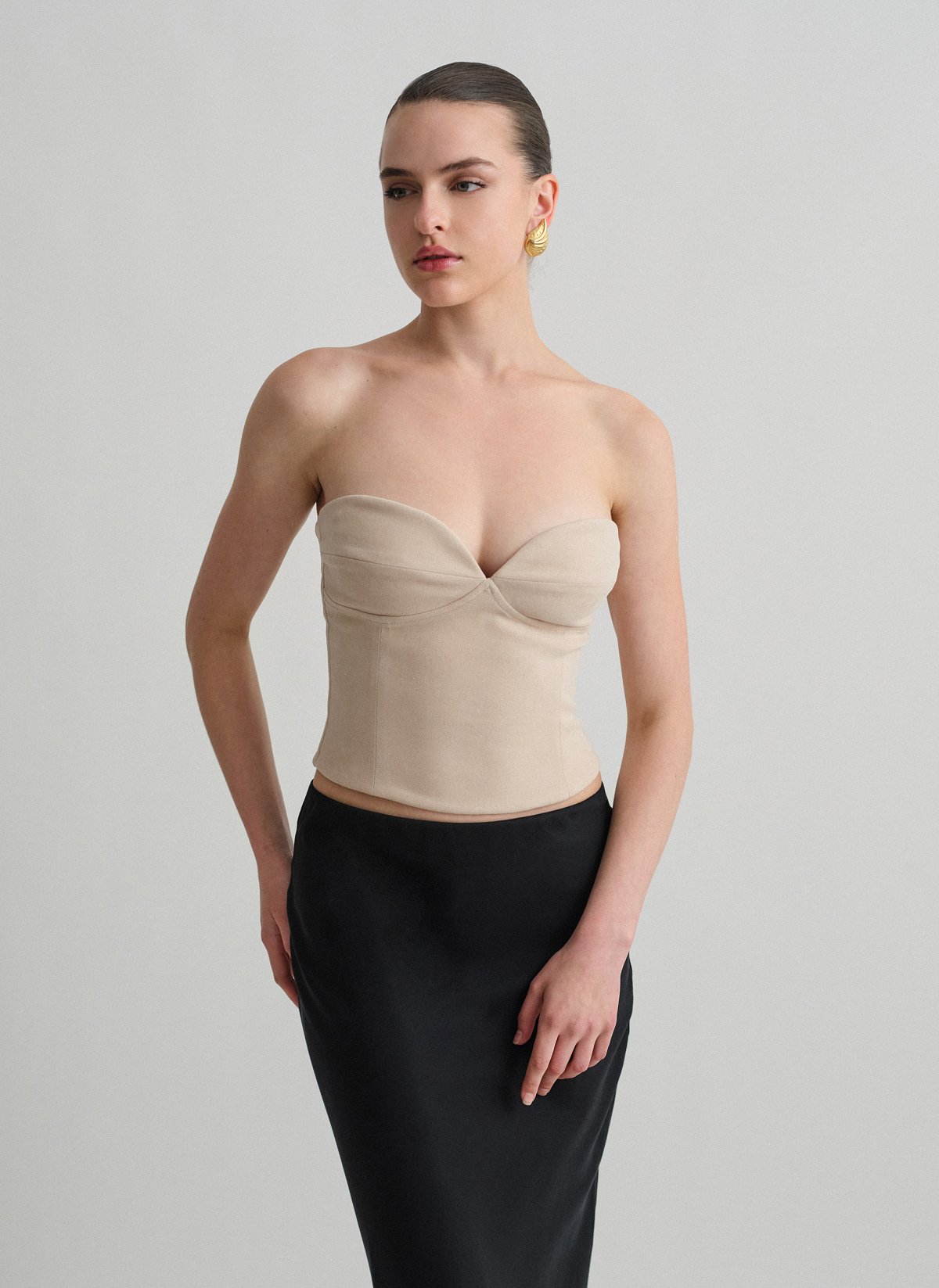 Γυναικείο βελούδινο κοτλέ κορσέ τοπ