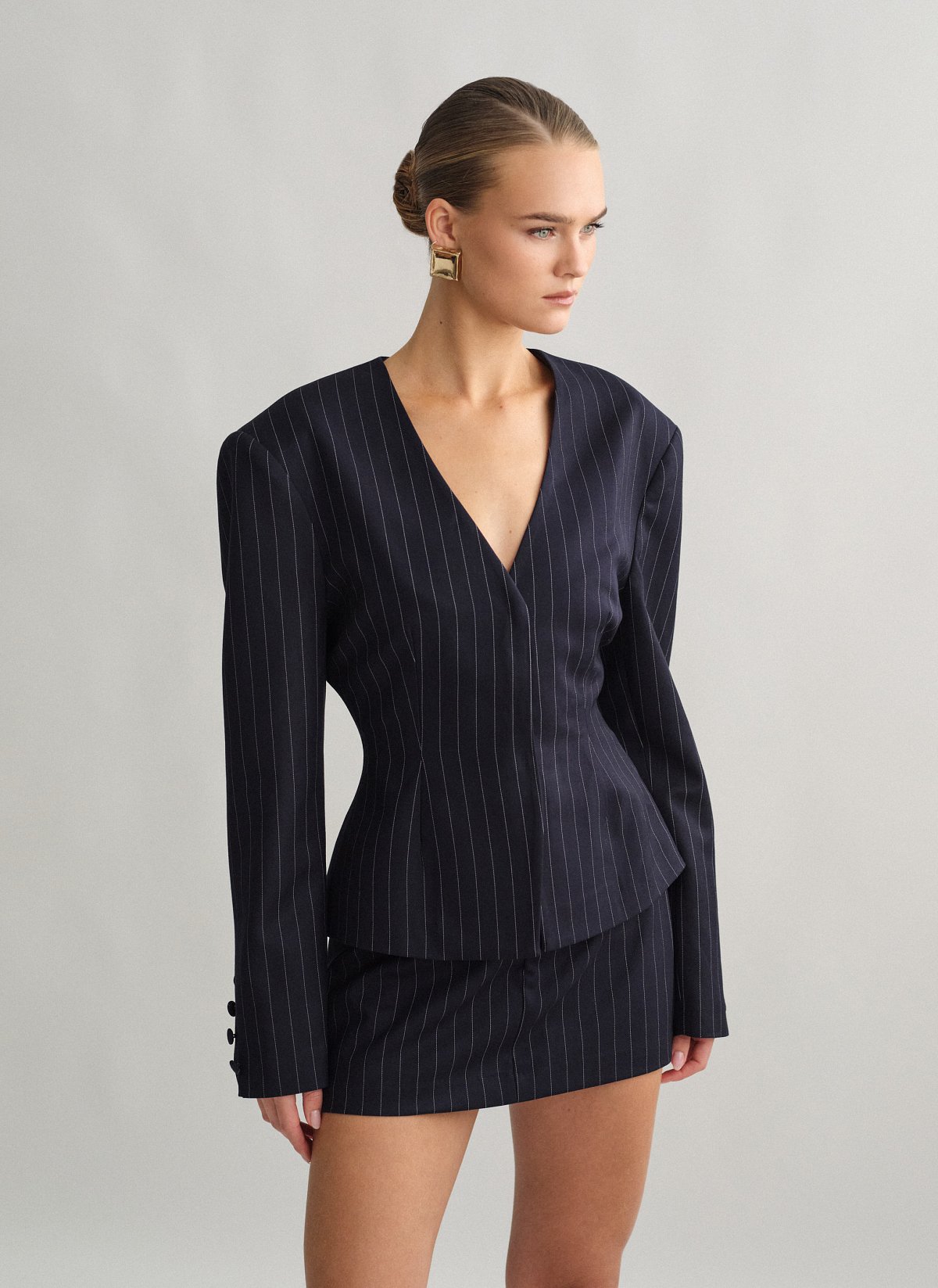 Fitted striped blazer-1