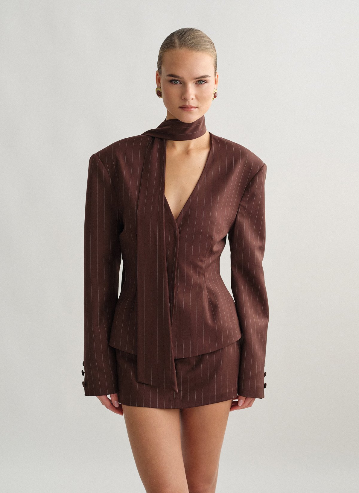 Fitted striped blazer-17