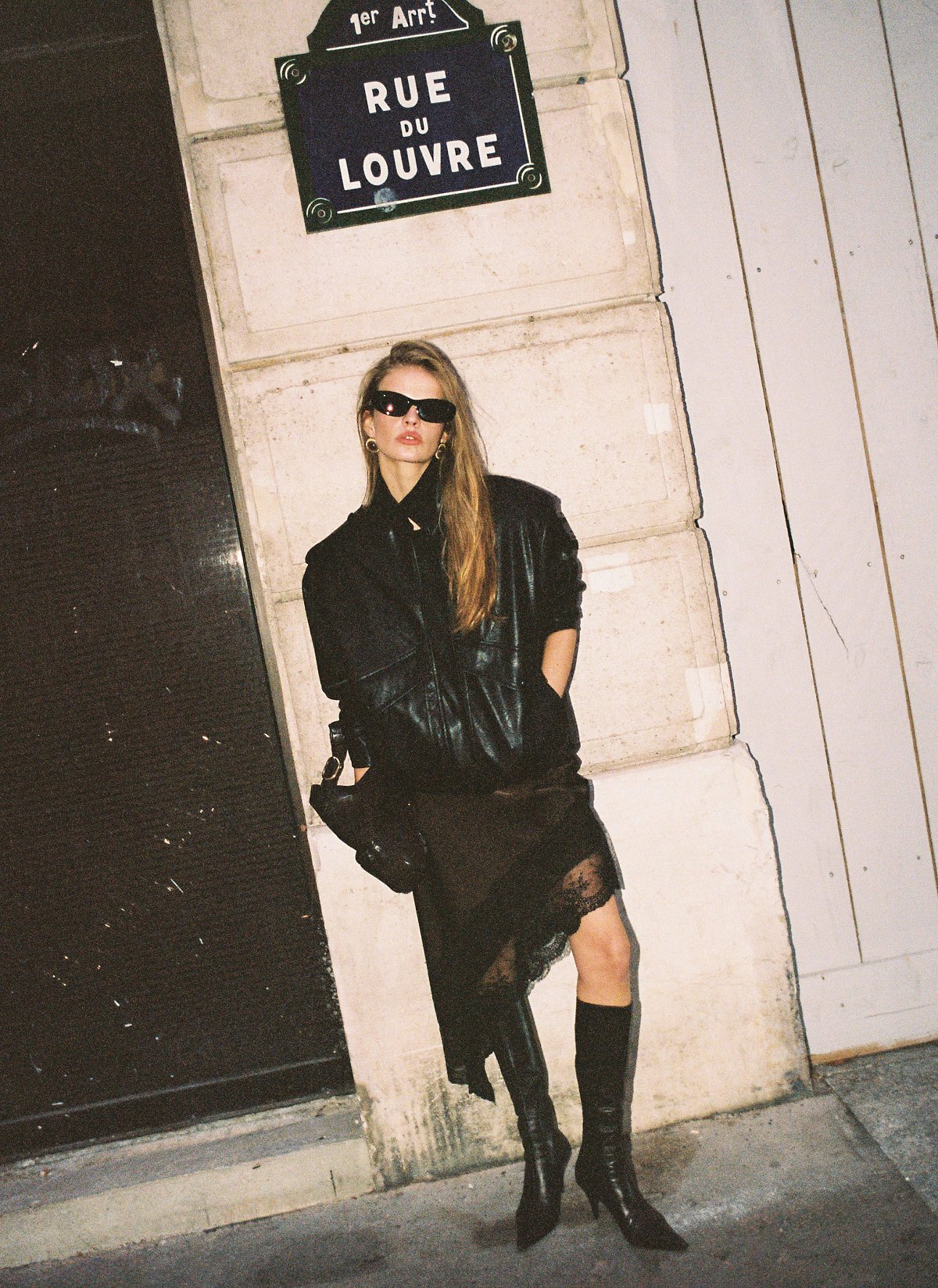 Oversized τζάκετ σε όψη δέρματος