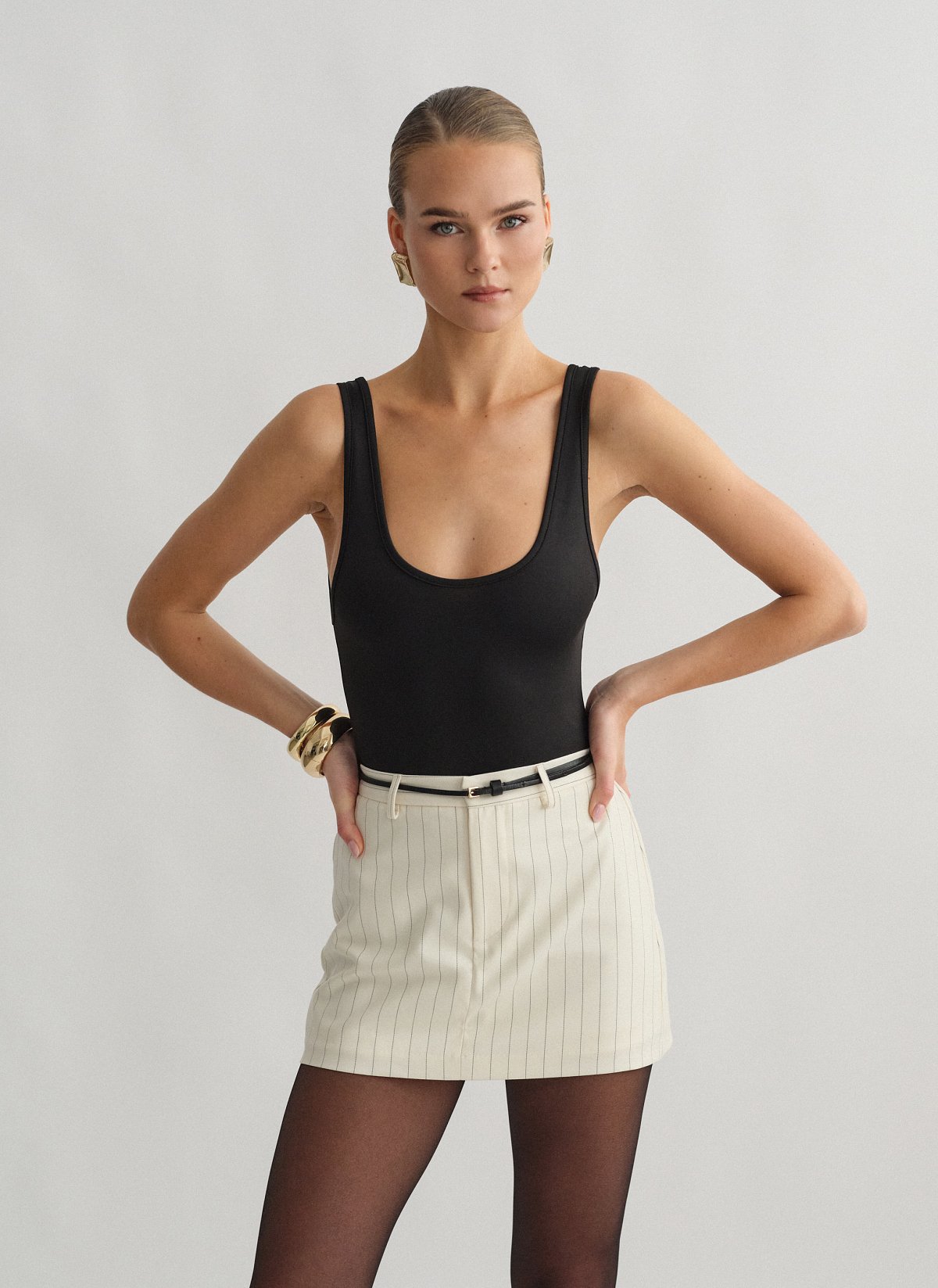 Γυναικεία ριγέ παντελονόφουστα