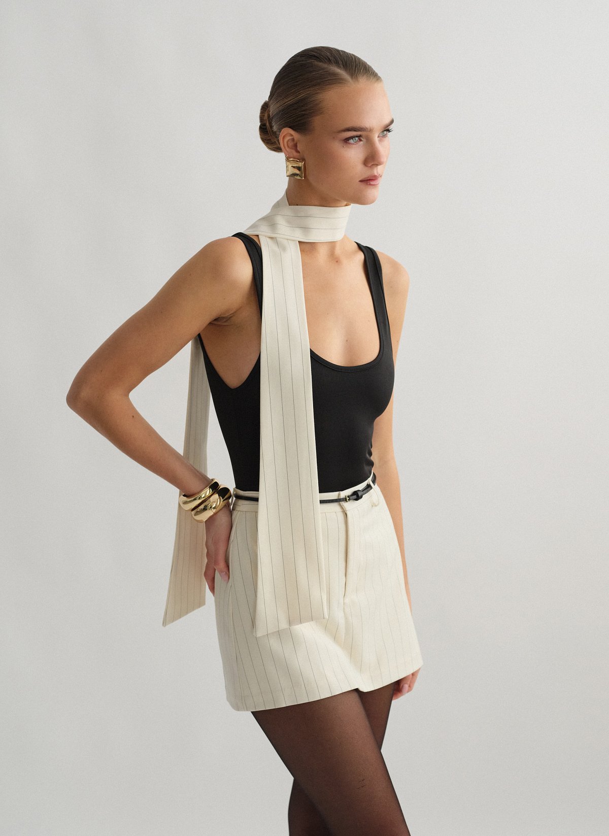 Γυναικεία ριγέ παντελονόφουστα