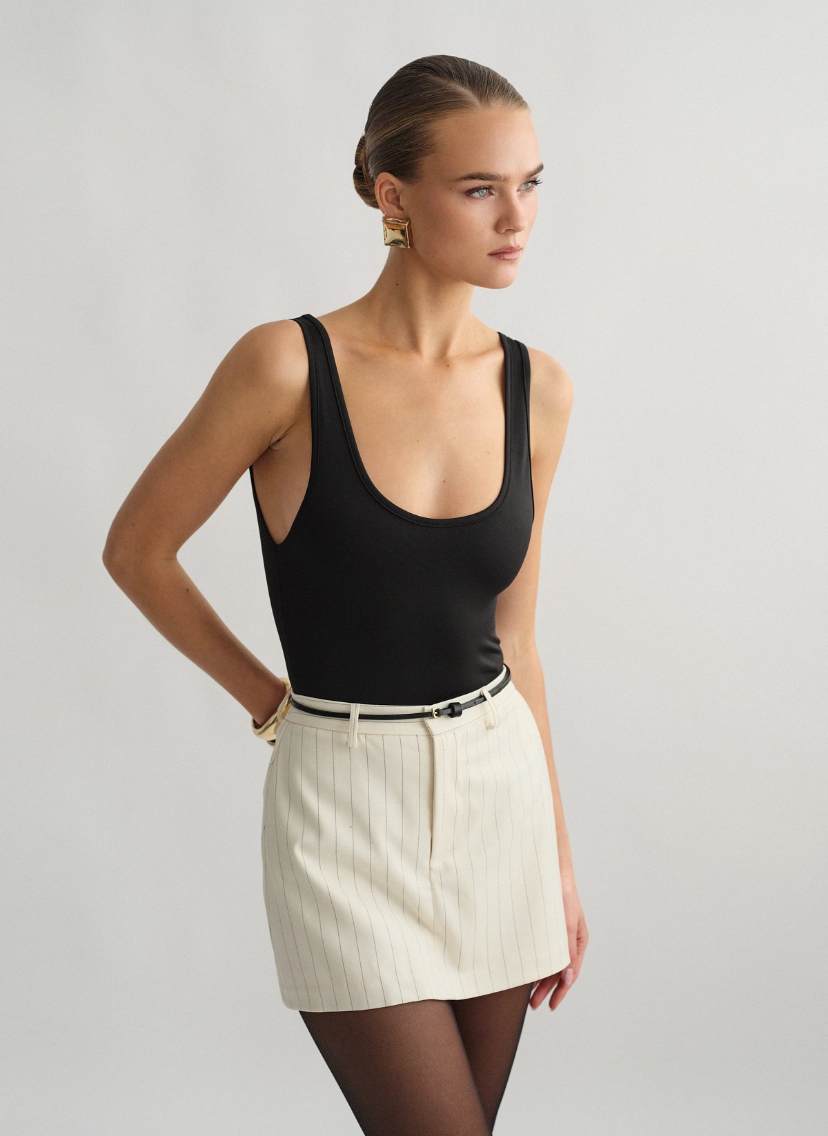 Γυναικεία ριγέ παντελονόφουστα