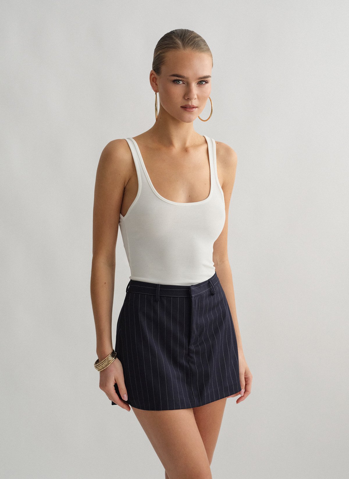 Γυναικεία ριγέ παντελονόφουστα