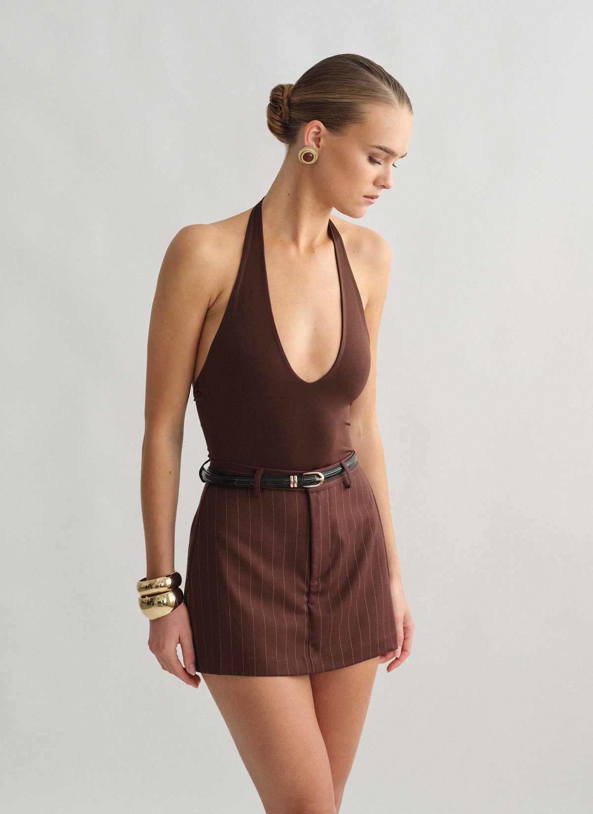 Γυναικεία ριγέ παντελονόφουστα