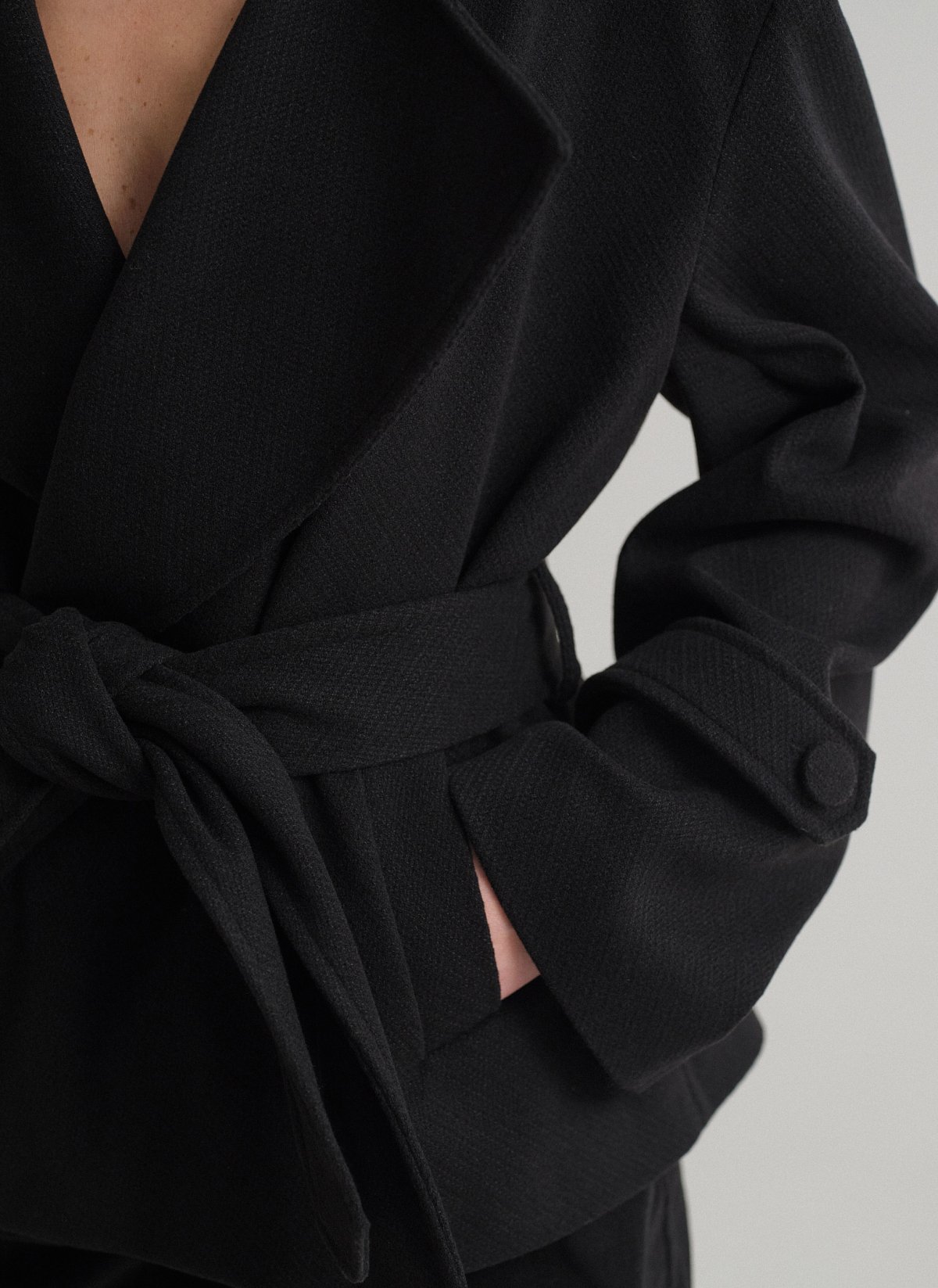 Κοντό παλτό με αποσπώμενη ζώνη-26