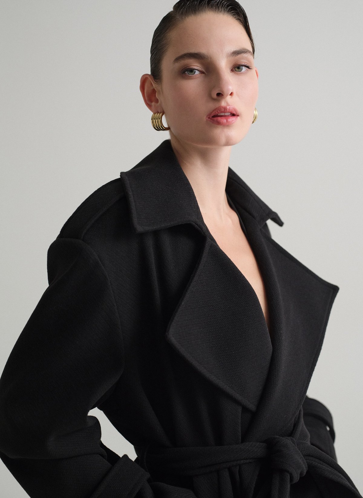 Κοντό παλτό με αποσπώμενη ζώνη-27