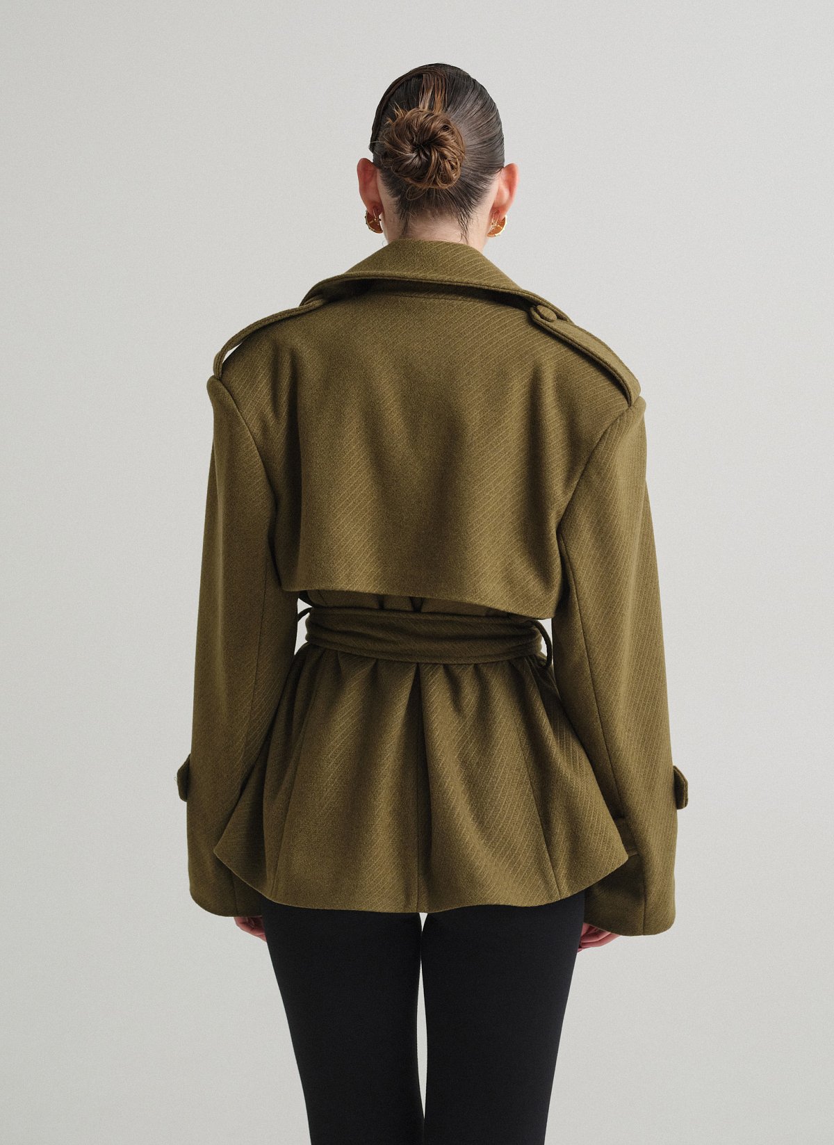 Κοντό παλτό με αποσπώμενη ζώνη-14