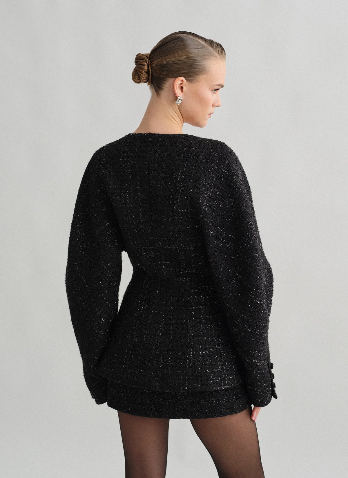 Μεσάτο μπλέιζερ με ύφανση-8