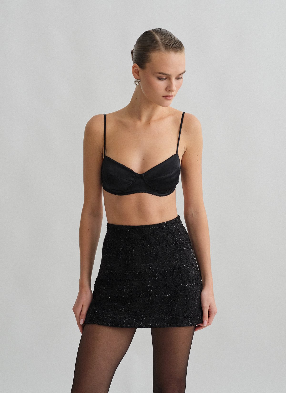 Textured mini skirt-8