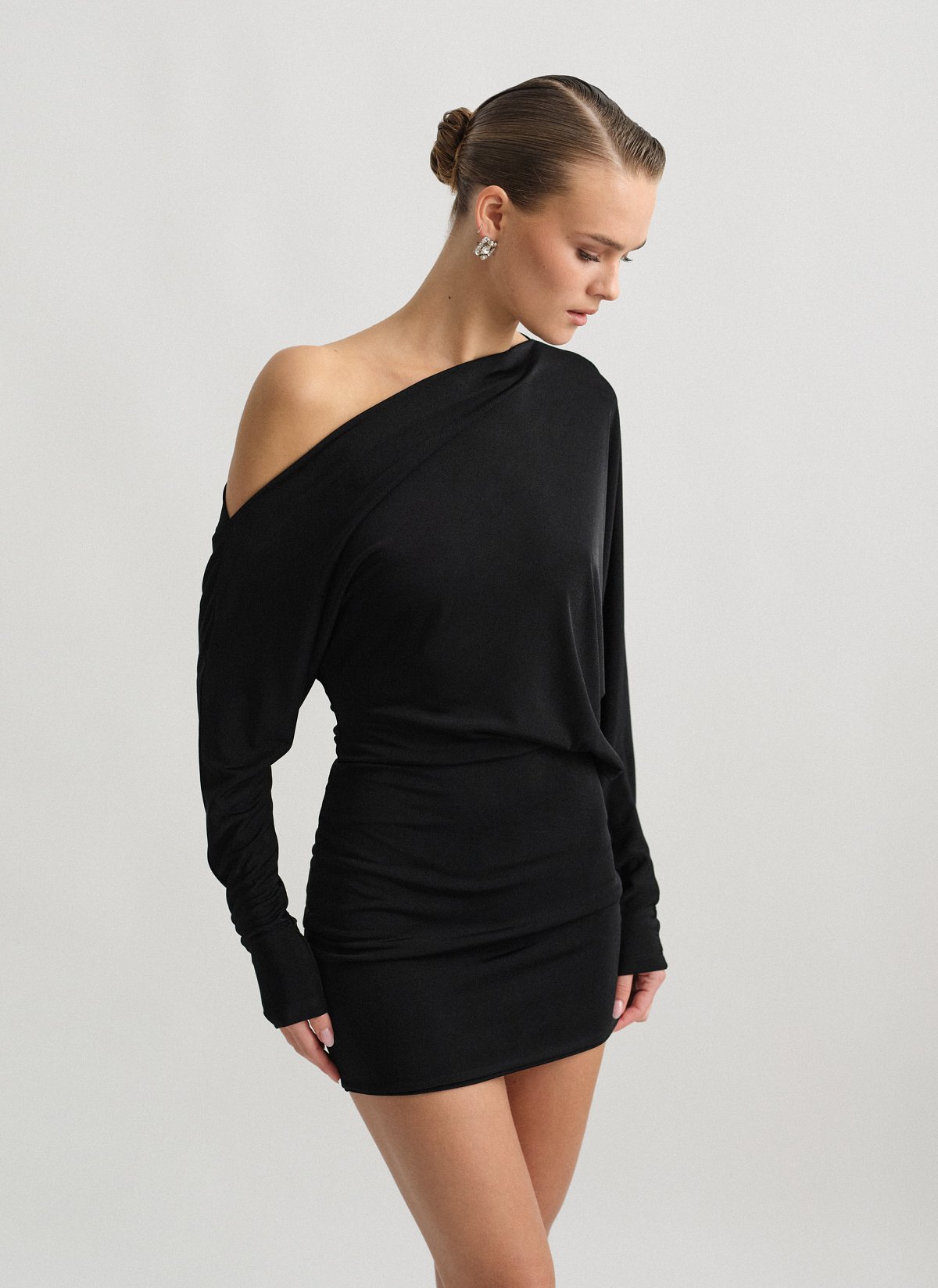 One-shoulder mini dress-6