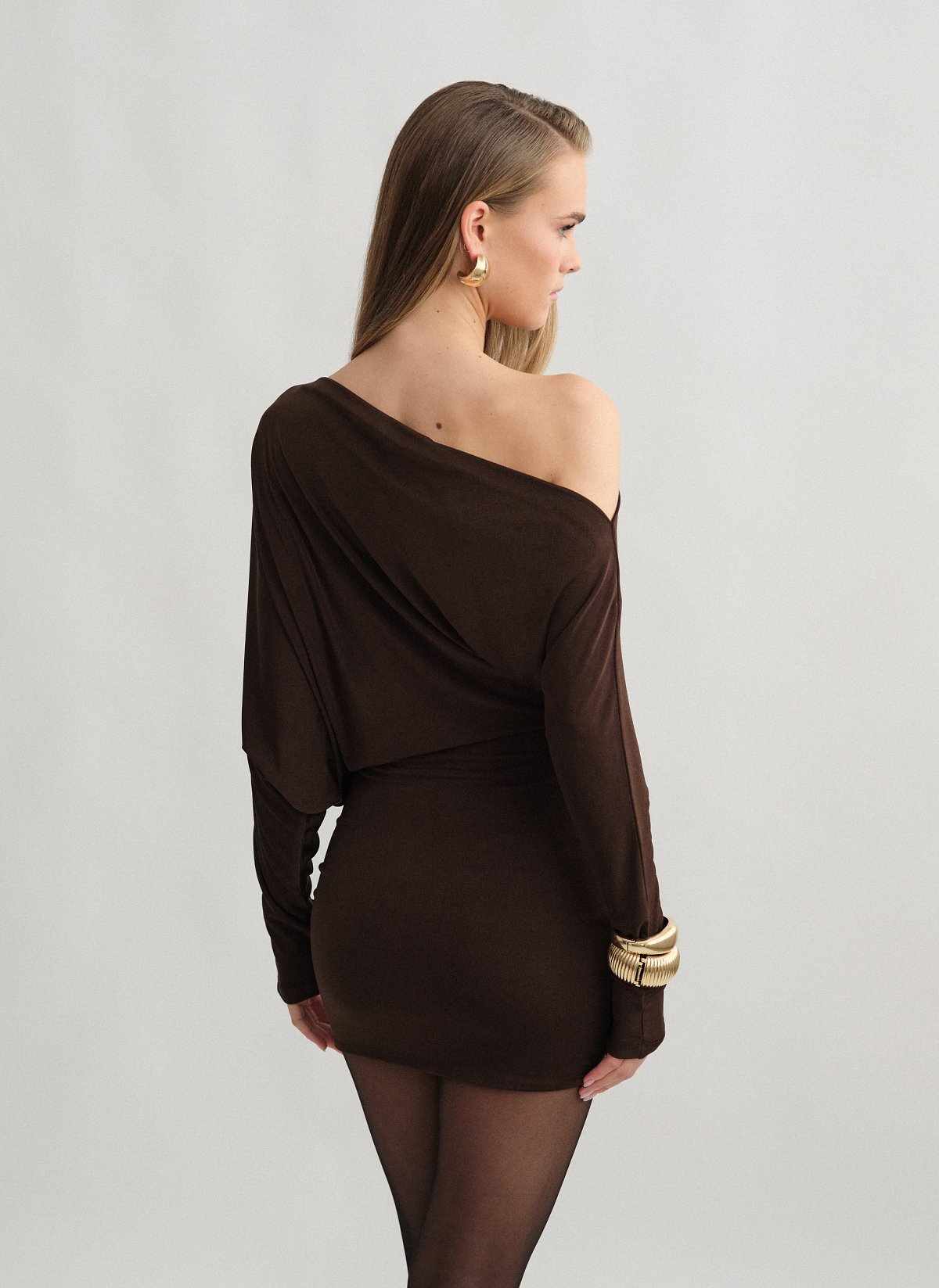 One-shoulder mini dress-4