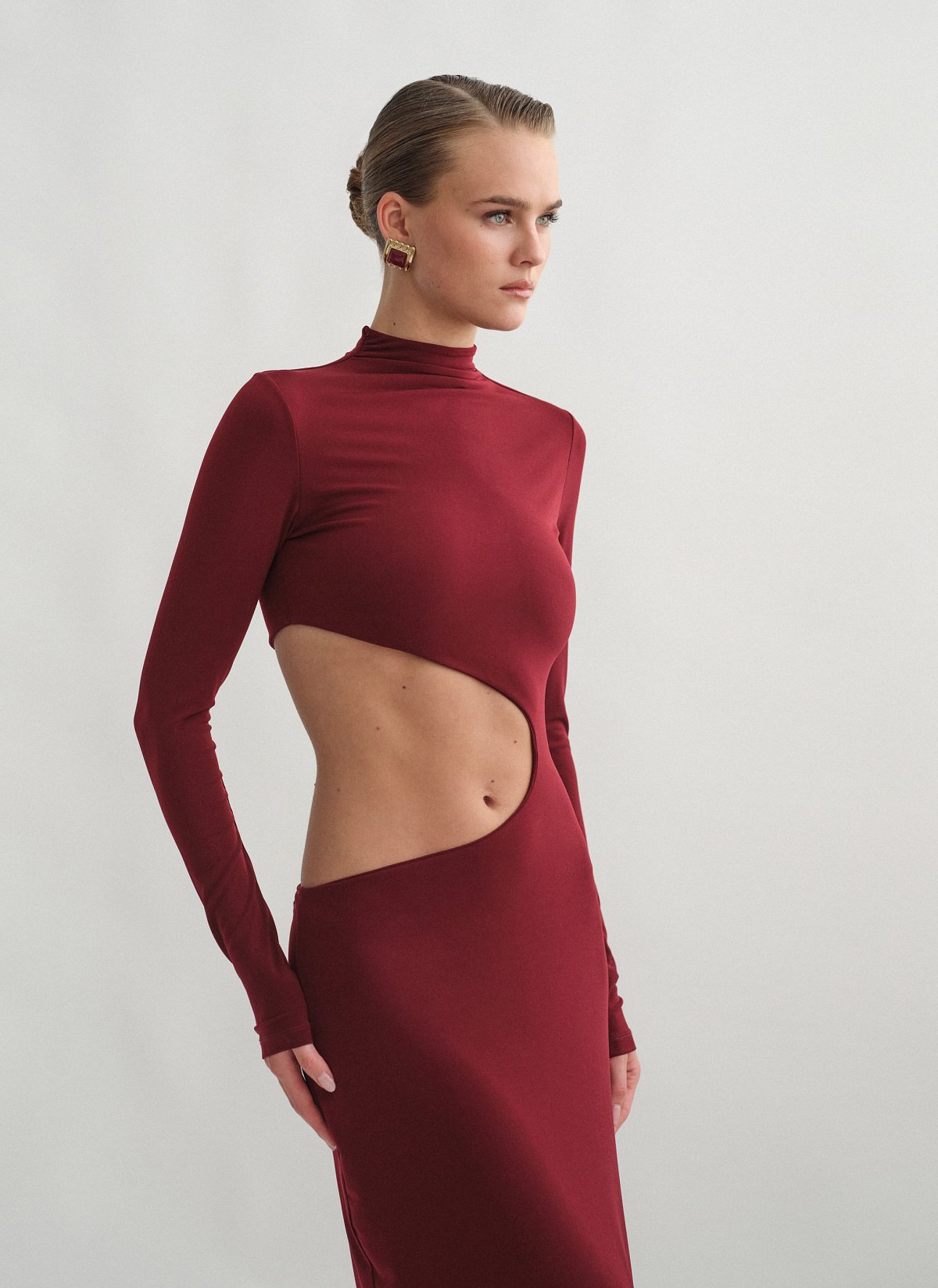 Cut-out maxi dress-10