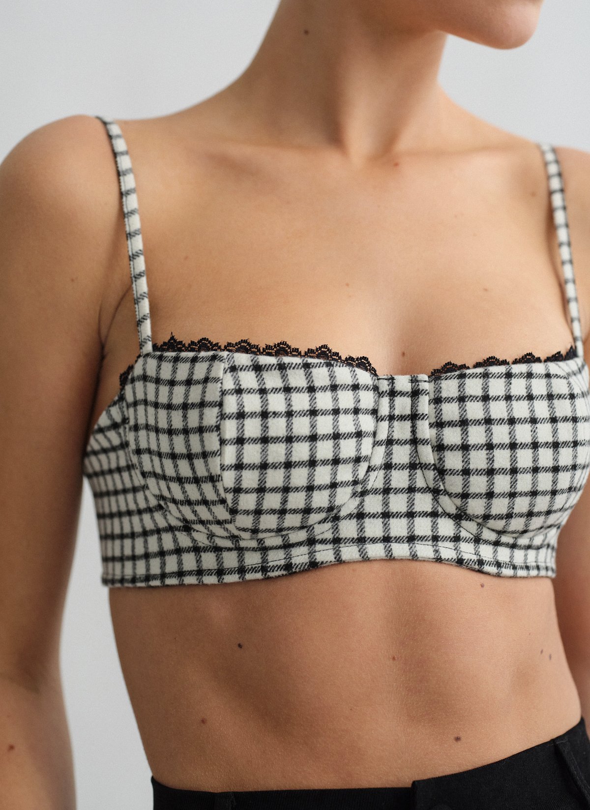 Γυναικείο καρό bustier τοπ