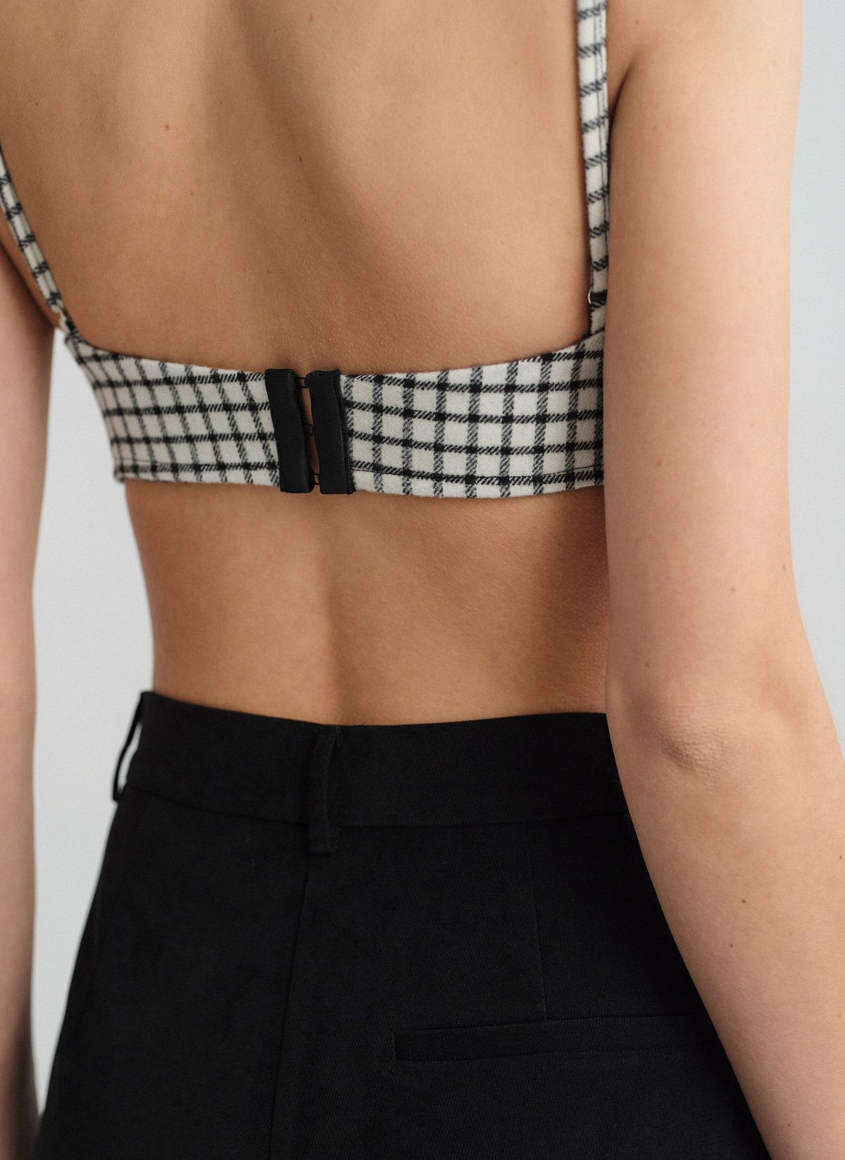 Γυναικείο καρό bustier τοπ